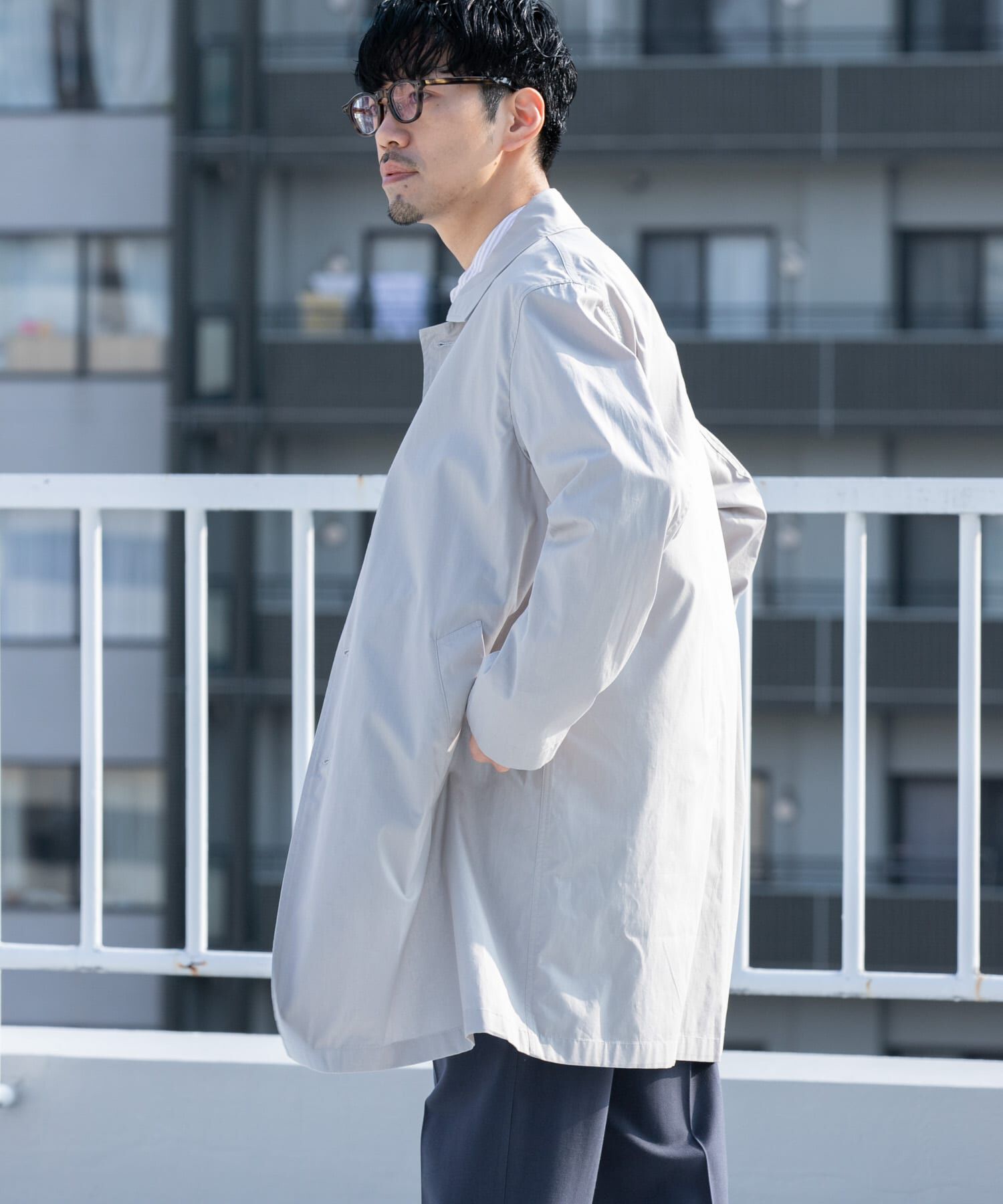 URBAN RESEARCH ROSSO「『撥水』『XLサイズあり』タイプライタースプリングコート」|ステンカラーコート|