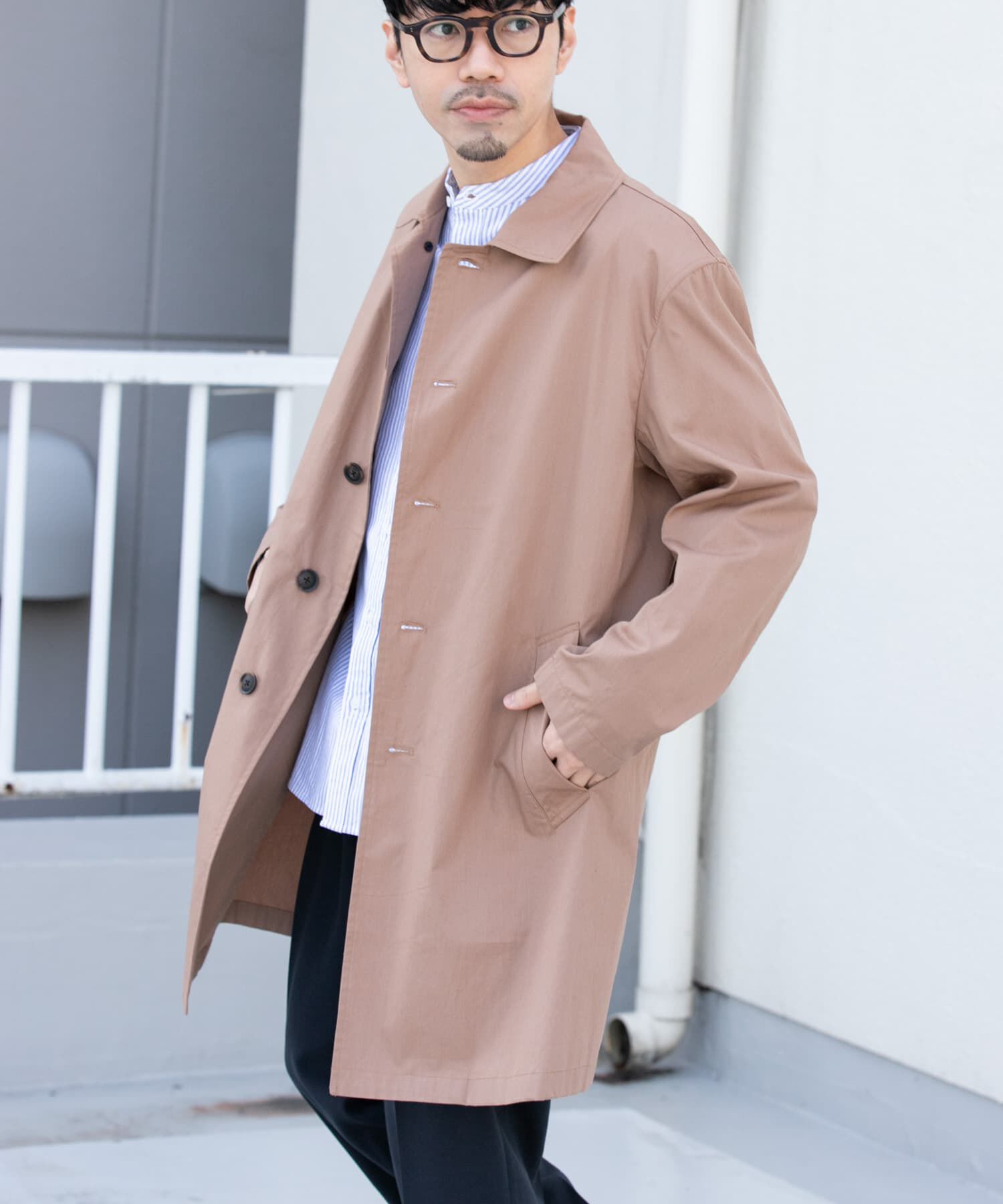 URBAN RESEARCH ROSSO「『撥水』『XLサイズあり』タイプライタースプリングコート」|ステンカラーコート|