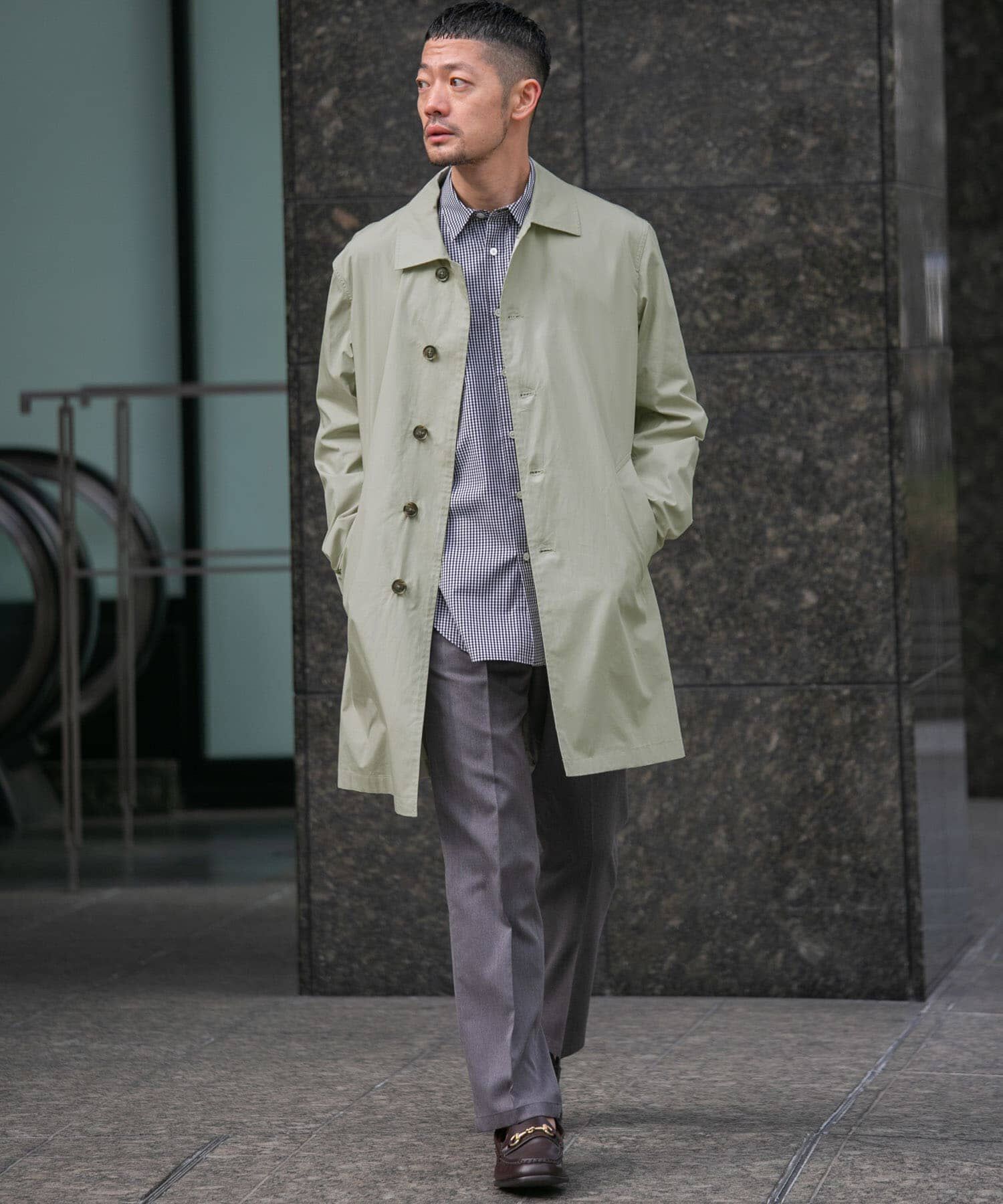 URBAN RESEARCH ROSSO「『撥水』『XLサイズあり』タイプライタースプリングコート」|ステンカラーコート|