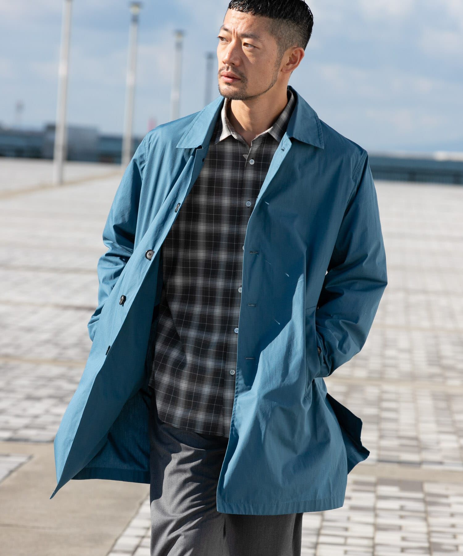 URBAN RESEARCH ROSSO「『撥水』『XLサイズあり』タイプライタースプリングコート」|ステンカラーコート|