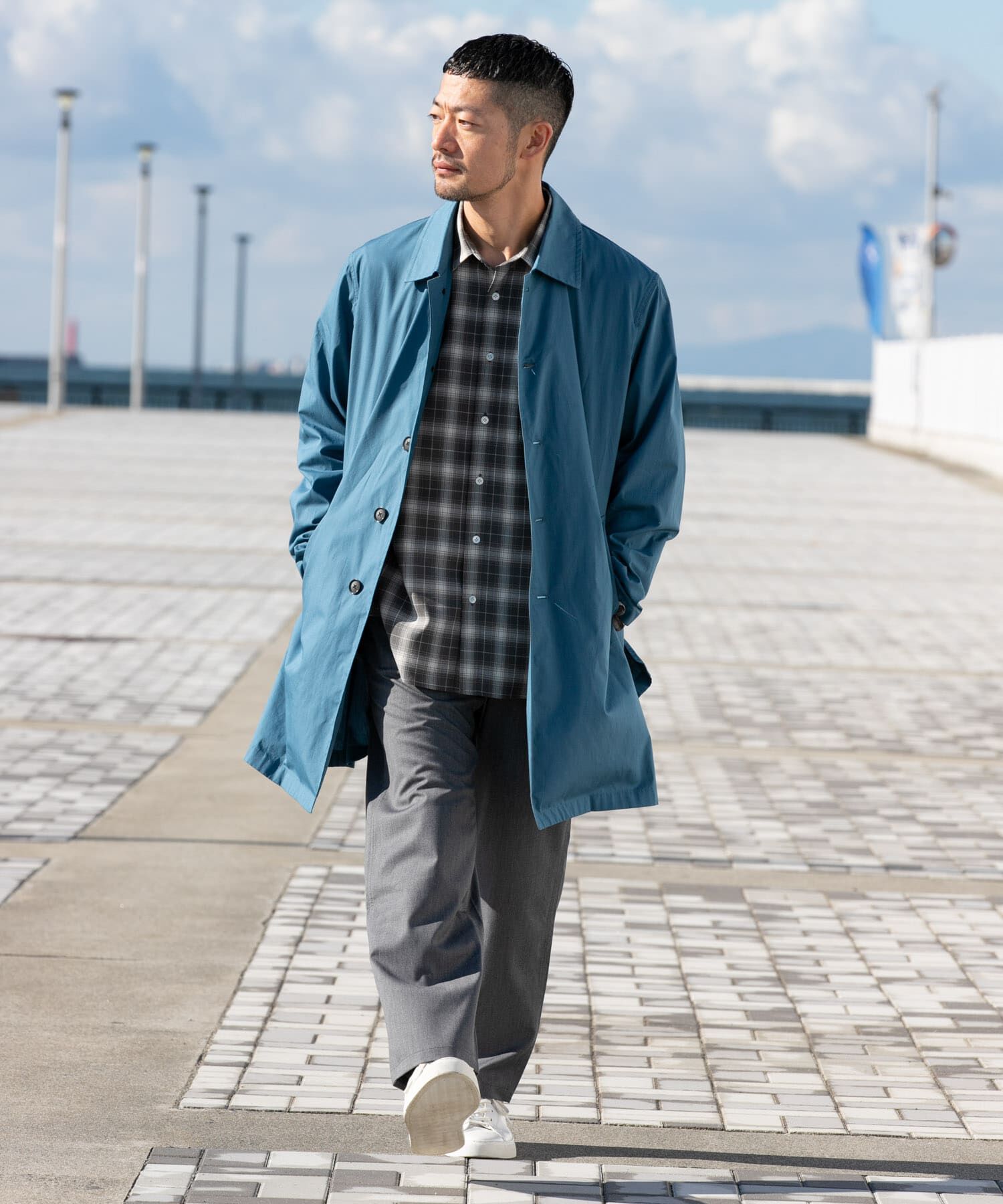 URBAN RESEARCH ROSSO「『撥水』『XLサイズあり』タイプライタースプリングコート」|ステンカラーコート|