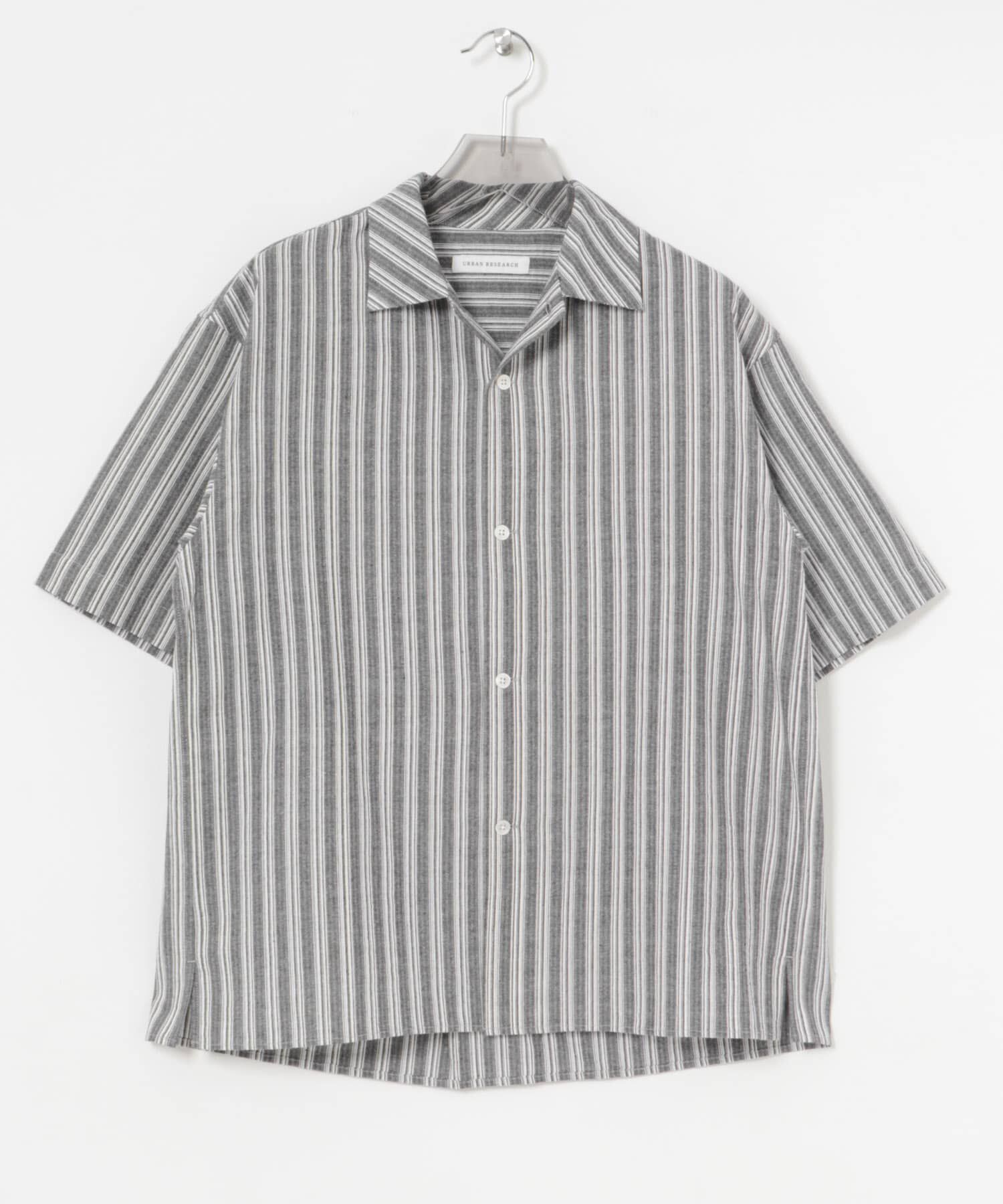 URBAN RESEARCH「オープンカラーストライプシャツ」|シャツ・ブラウス|