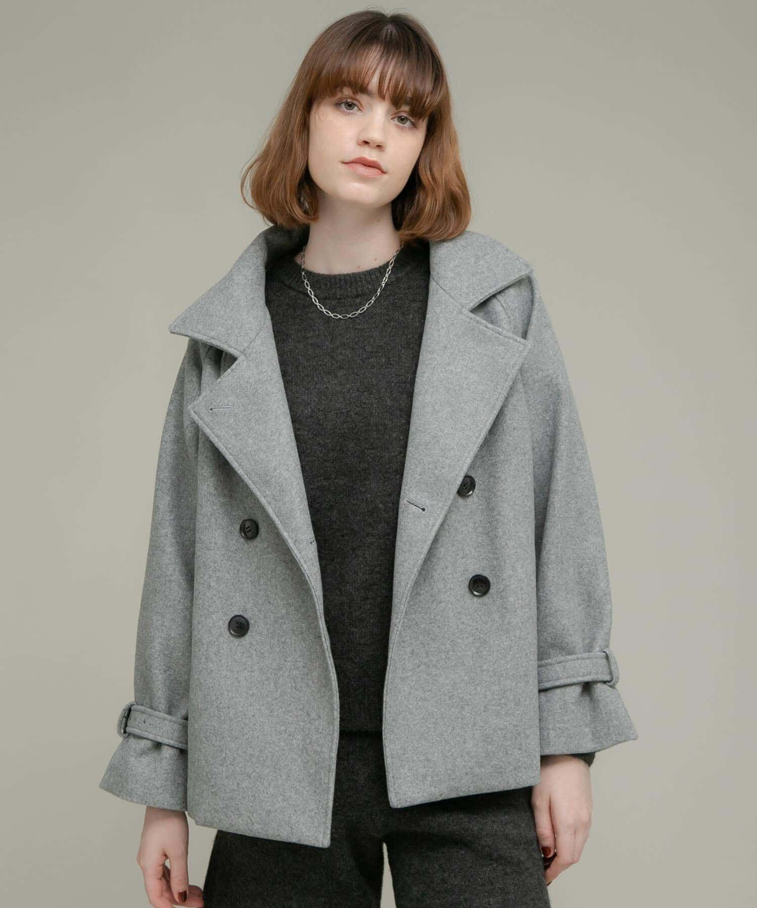 Sonny Label 「メルトンジャージースタンドカラーコート」|ノーカラーコート|