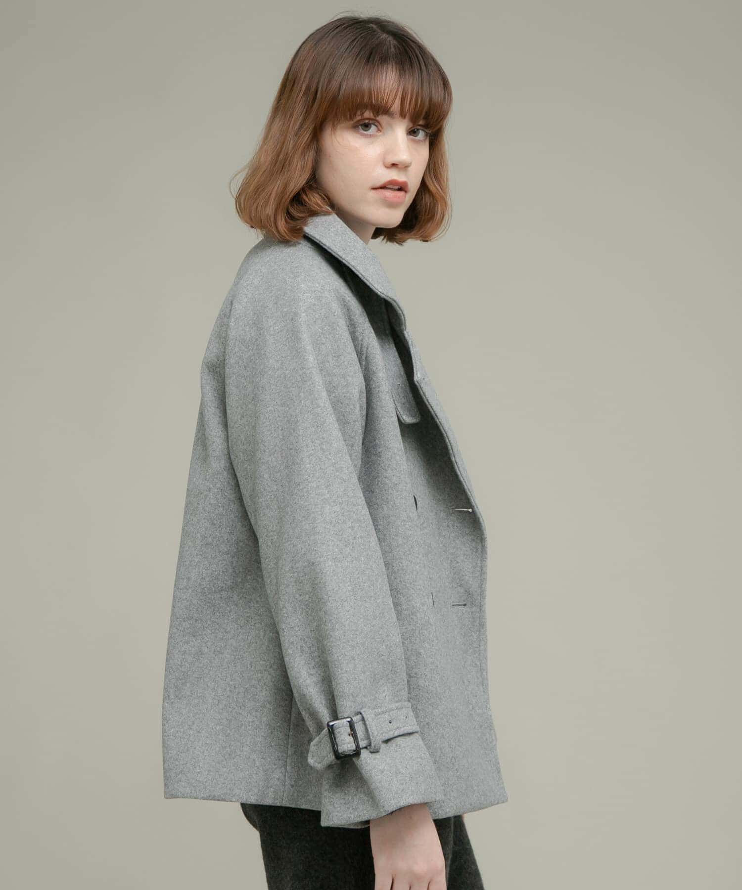 Sonny Label 「メルトンジャージースタンドカラーコート」|ノーカラーコート|