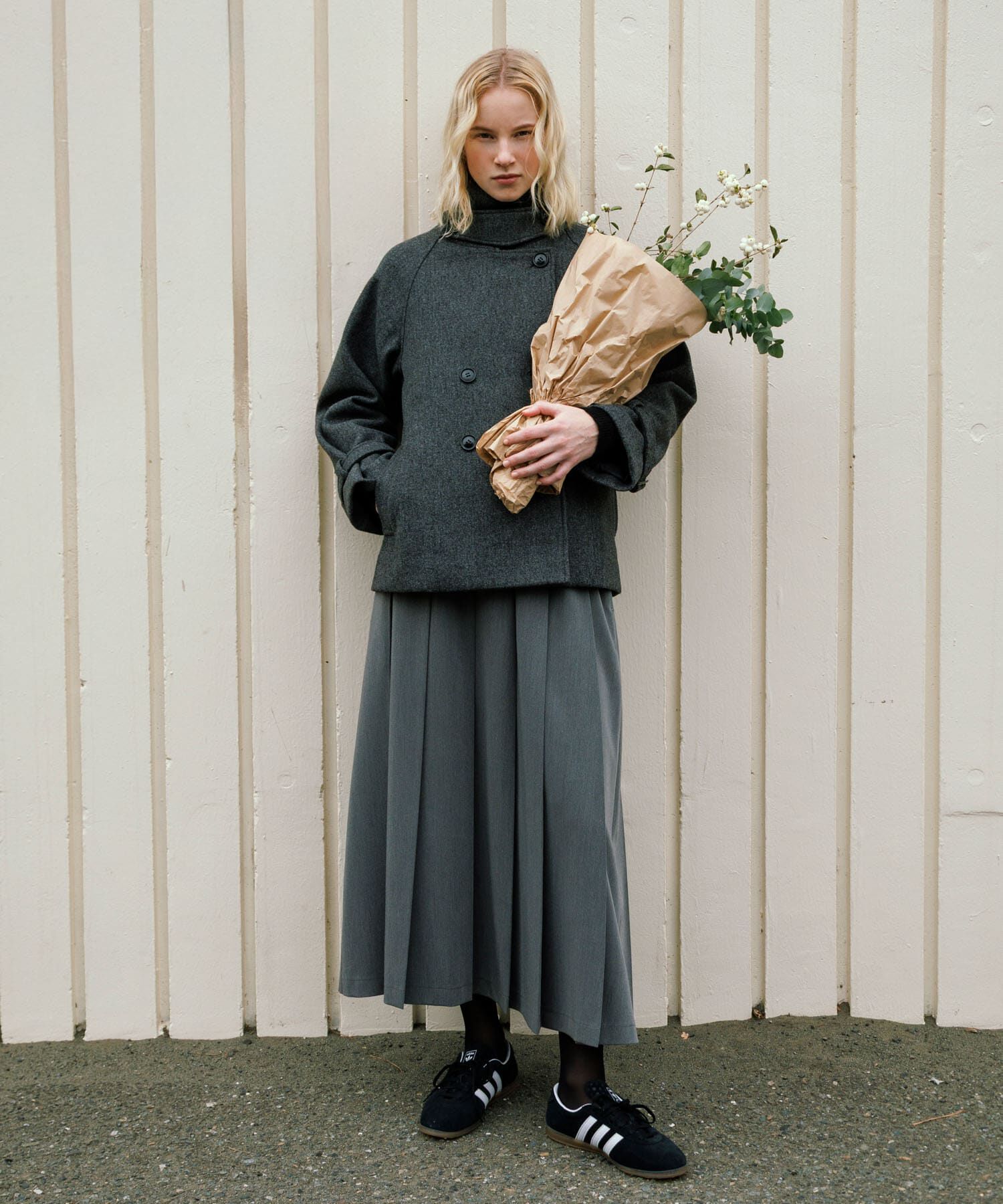 Sonny Label 「メルトンジャージースタンドカラーコート」|ノーカラーコート|