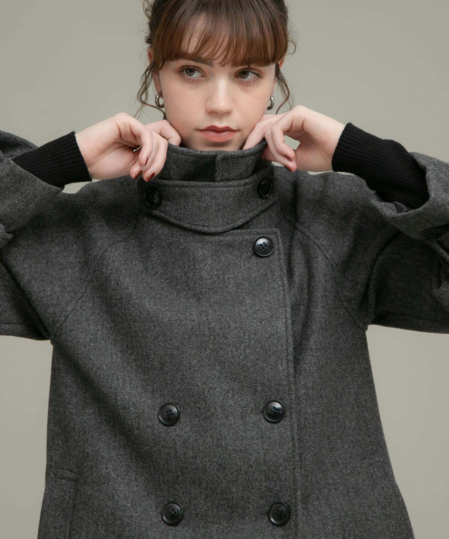 Sonny Label 「メルトンジャージースタンドカラーコート」|ノーカラーコート|