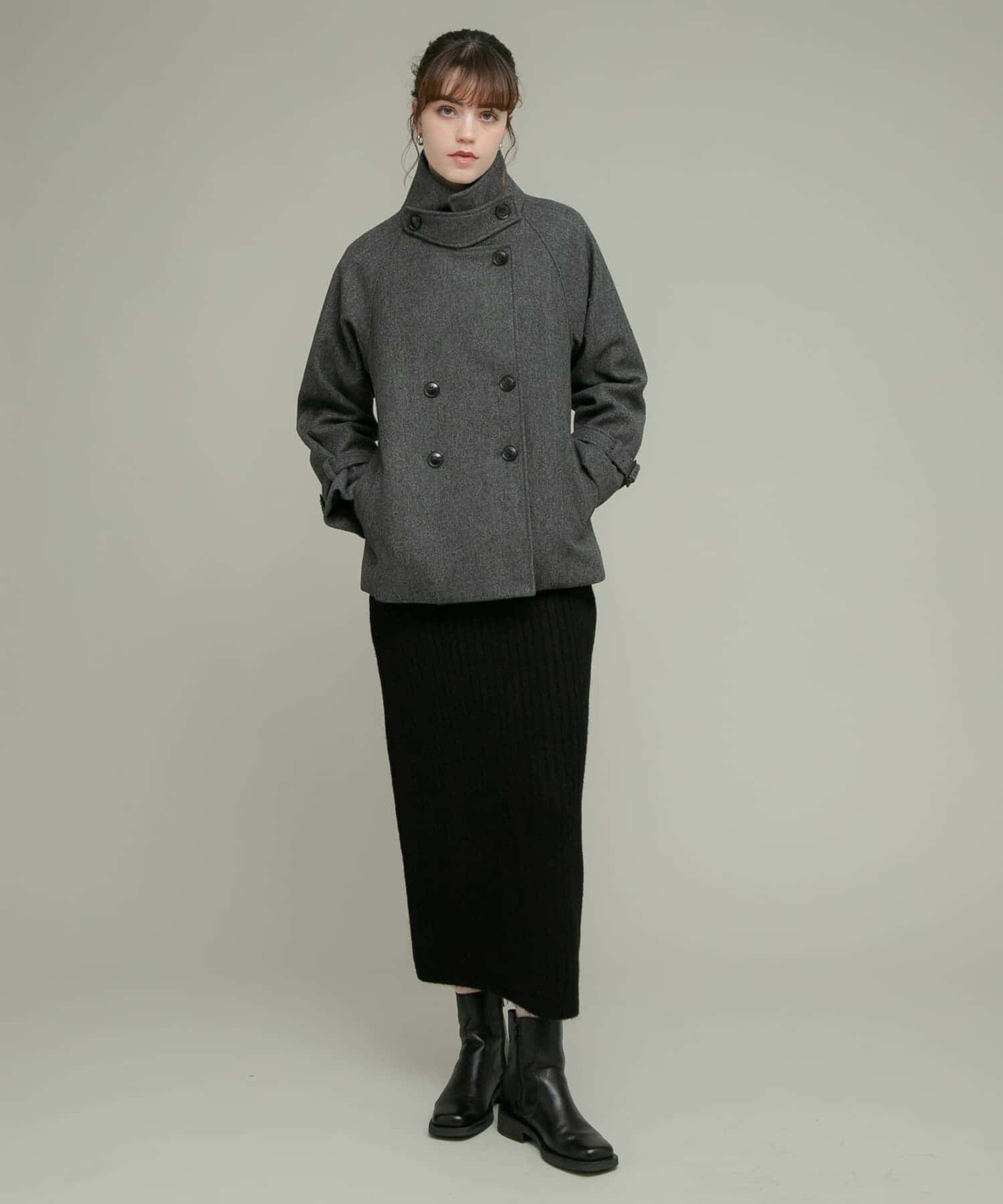 Sonny Label 「メルトンジャージースタンドカラーコート」|ノーカラーコート|