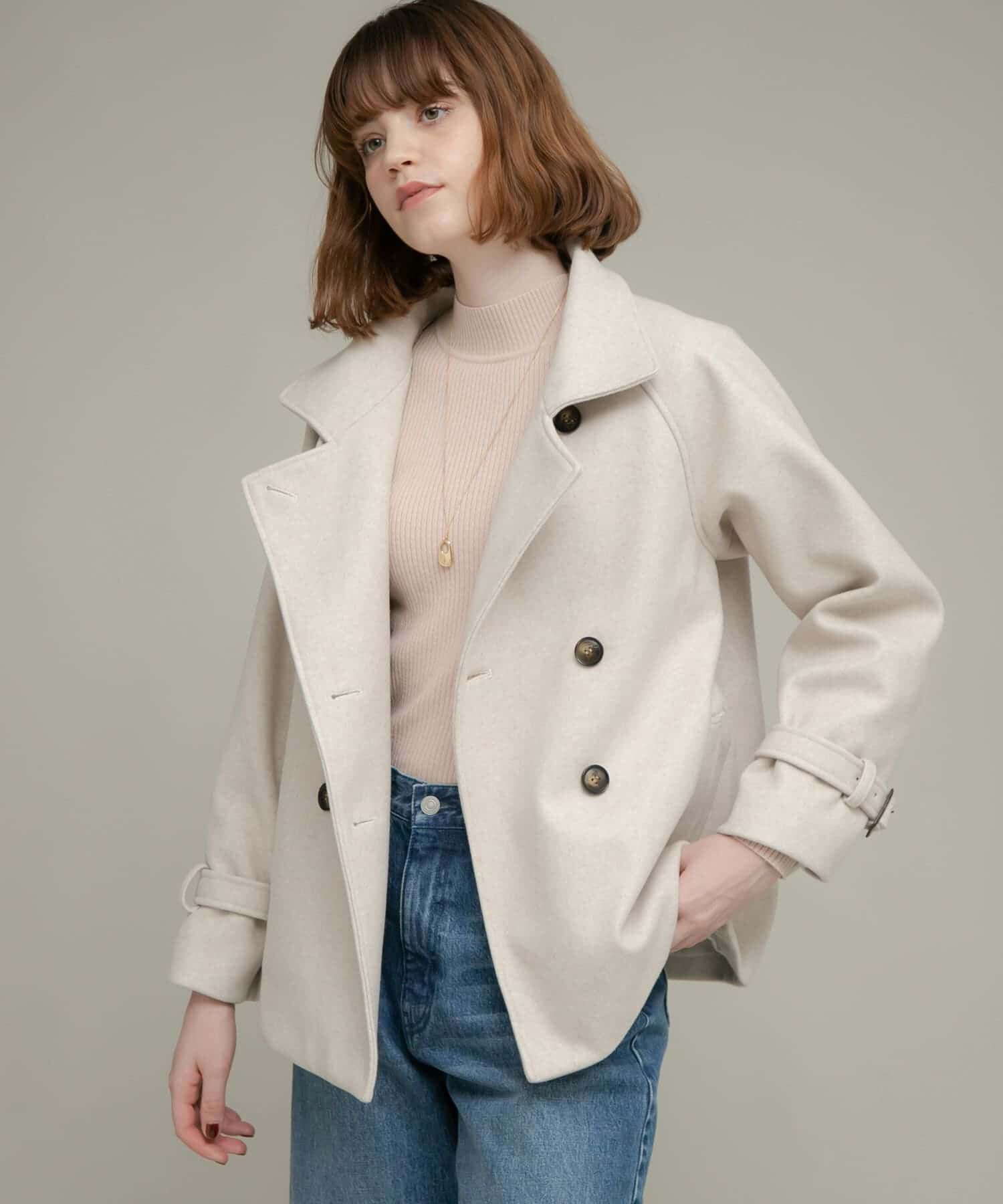 Sonny Label 「メルトンジャージースタンドカラーコート」|ノーカラーコート|