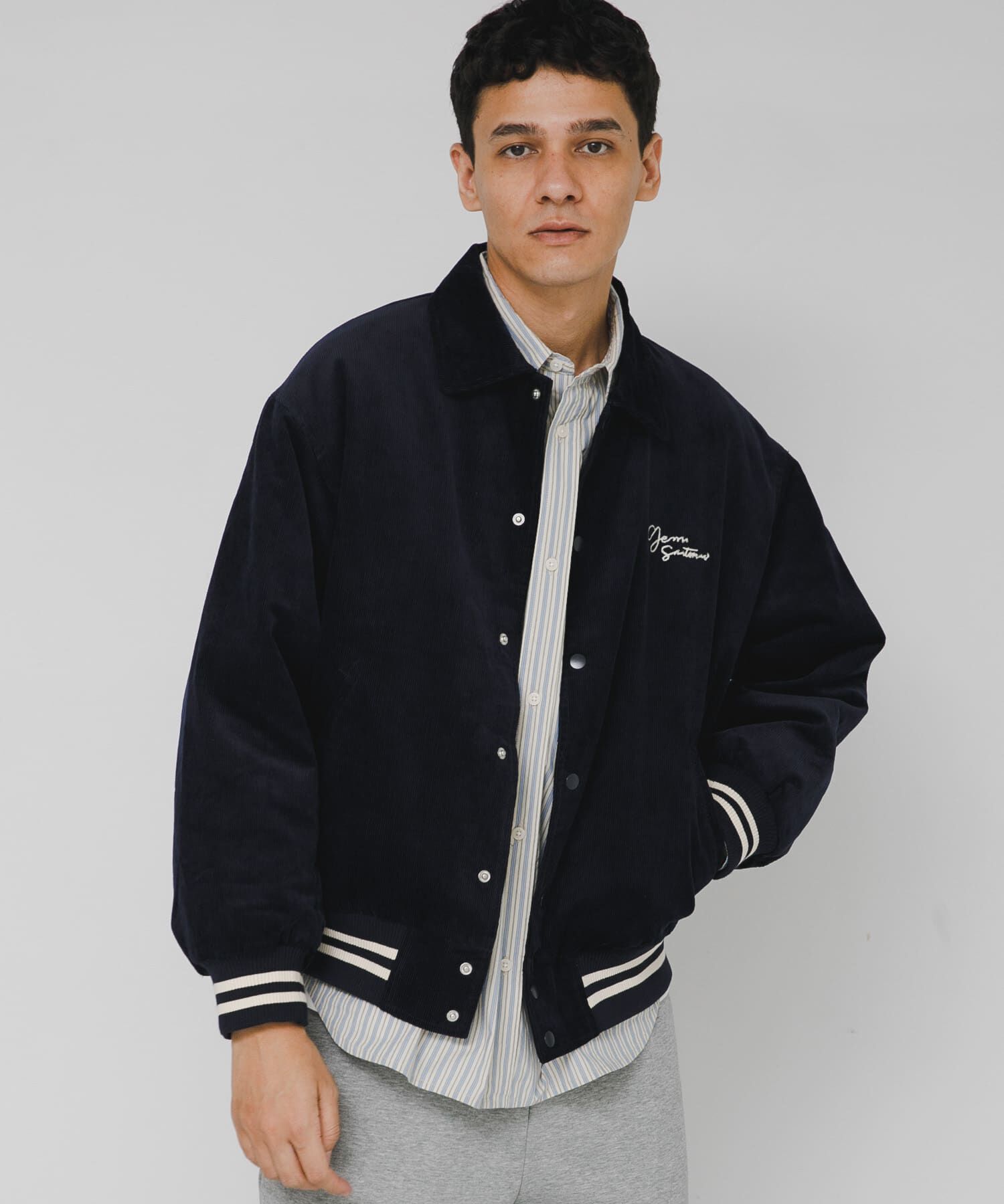 Sonny Label 「『別注』GEM SPORTSWEAR&times;Sonny Label　コーデュロイパデッドブルゾン」|ブルゾン・スタジャン|ネイビー