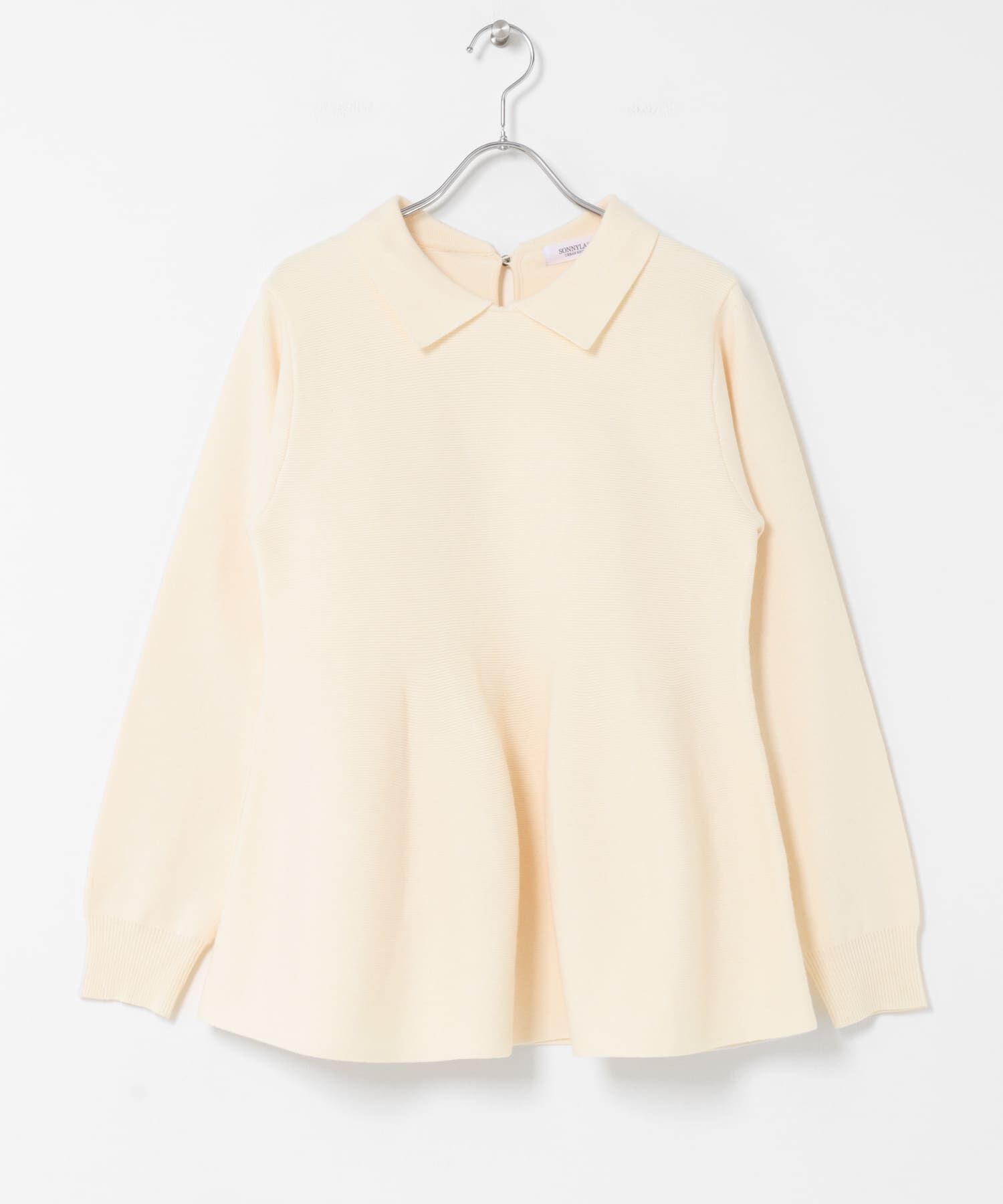 Sonny Label 「『WEB限定』襟付きペプラムニットプルオーバー」|ニット・セーター|