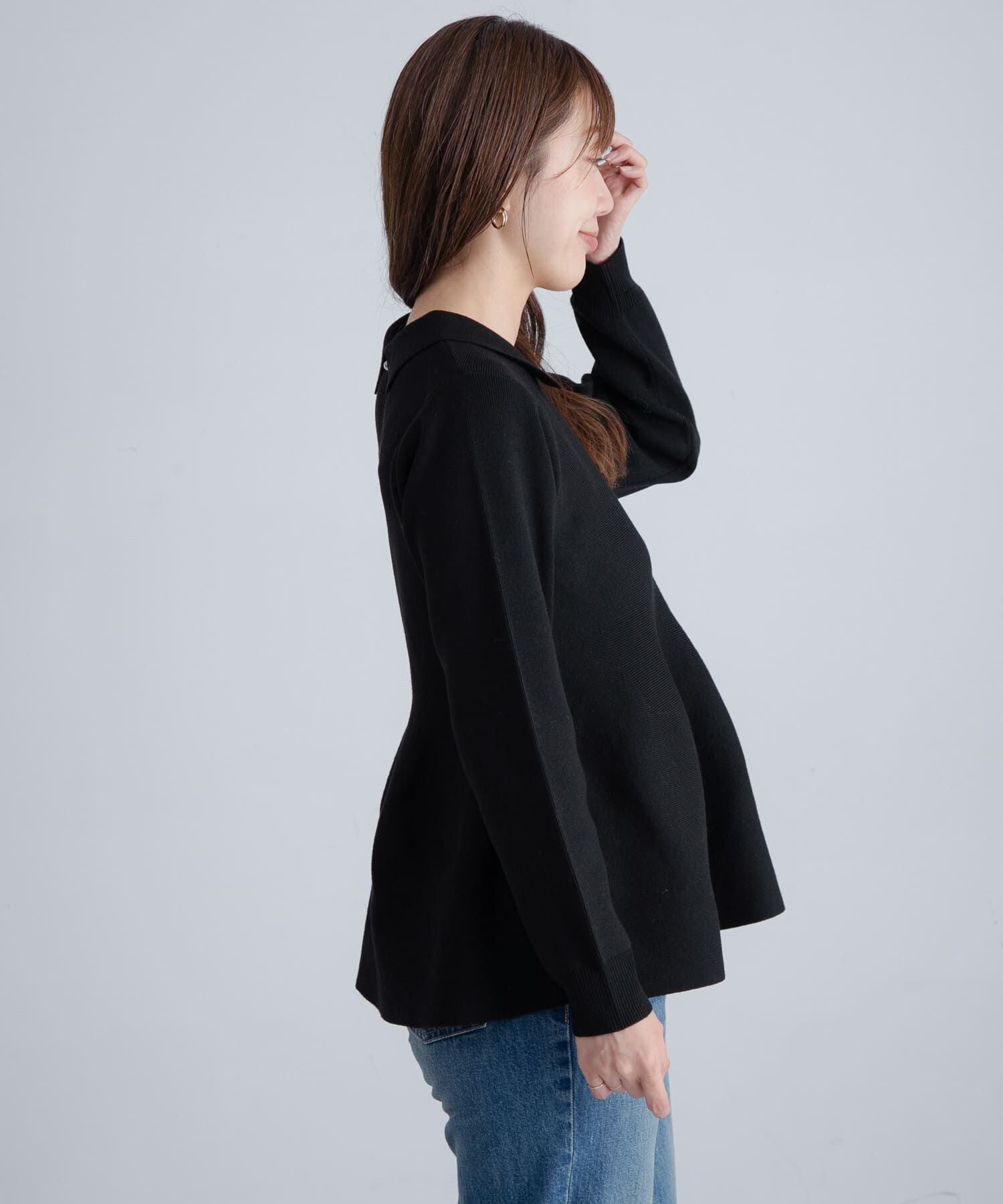 Sonny Label 「『WEB限定』襟付きペプラムニットプルオーバー」|ニット・セーター|