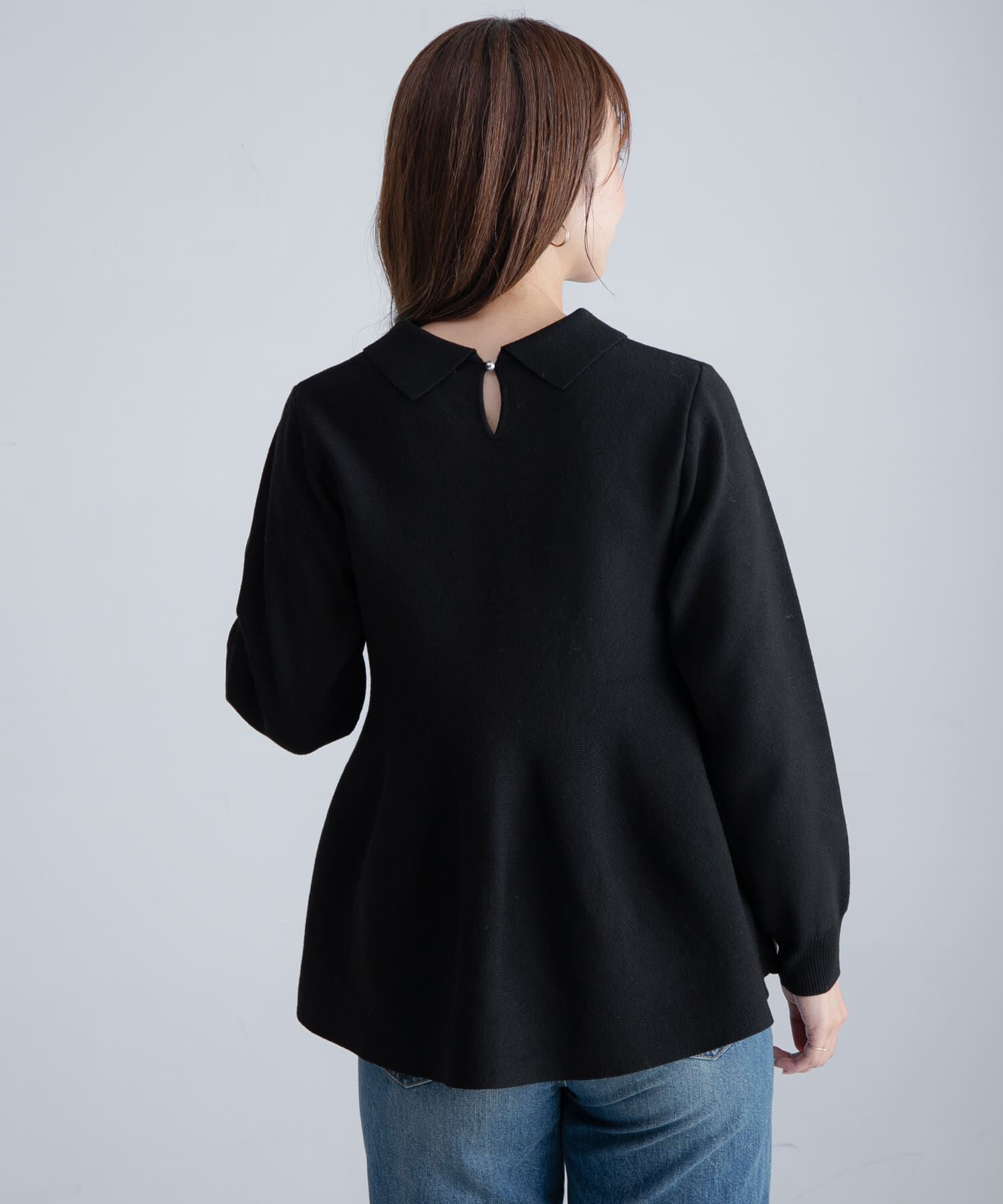 Sonny Label 「『WEB限定』襟付きペプラムニットプルオーバー」|ニット・セーター|