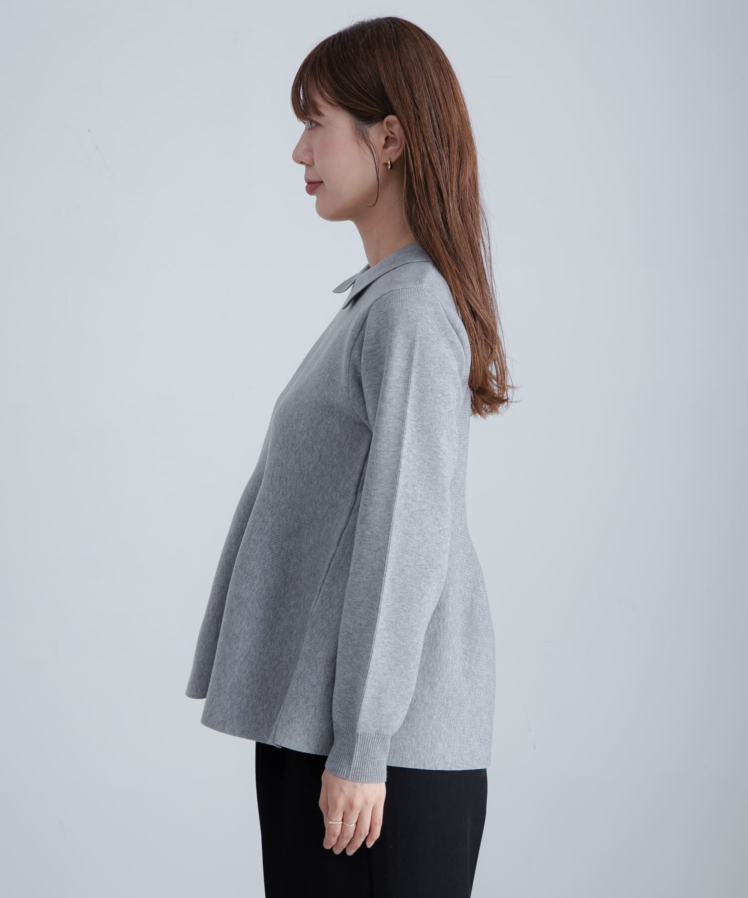 Sonny Label 「『WEB限定』襟付きペプラムニットプルオーバー」|ニット・セーター|