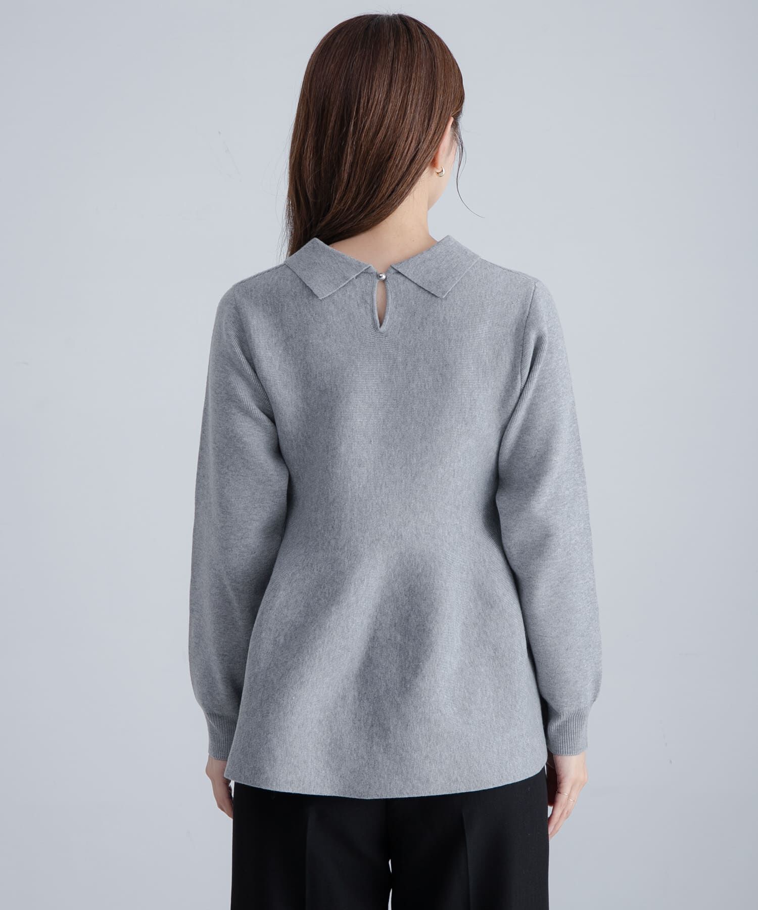 Sonny Label 「『WEB限定』襟付きペプラムニットプルオーバー」|ニット・セーター|