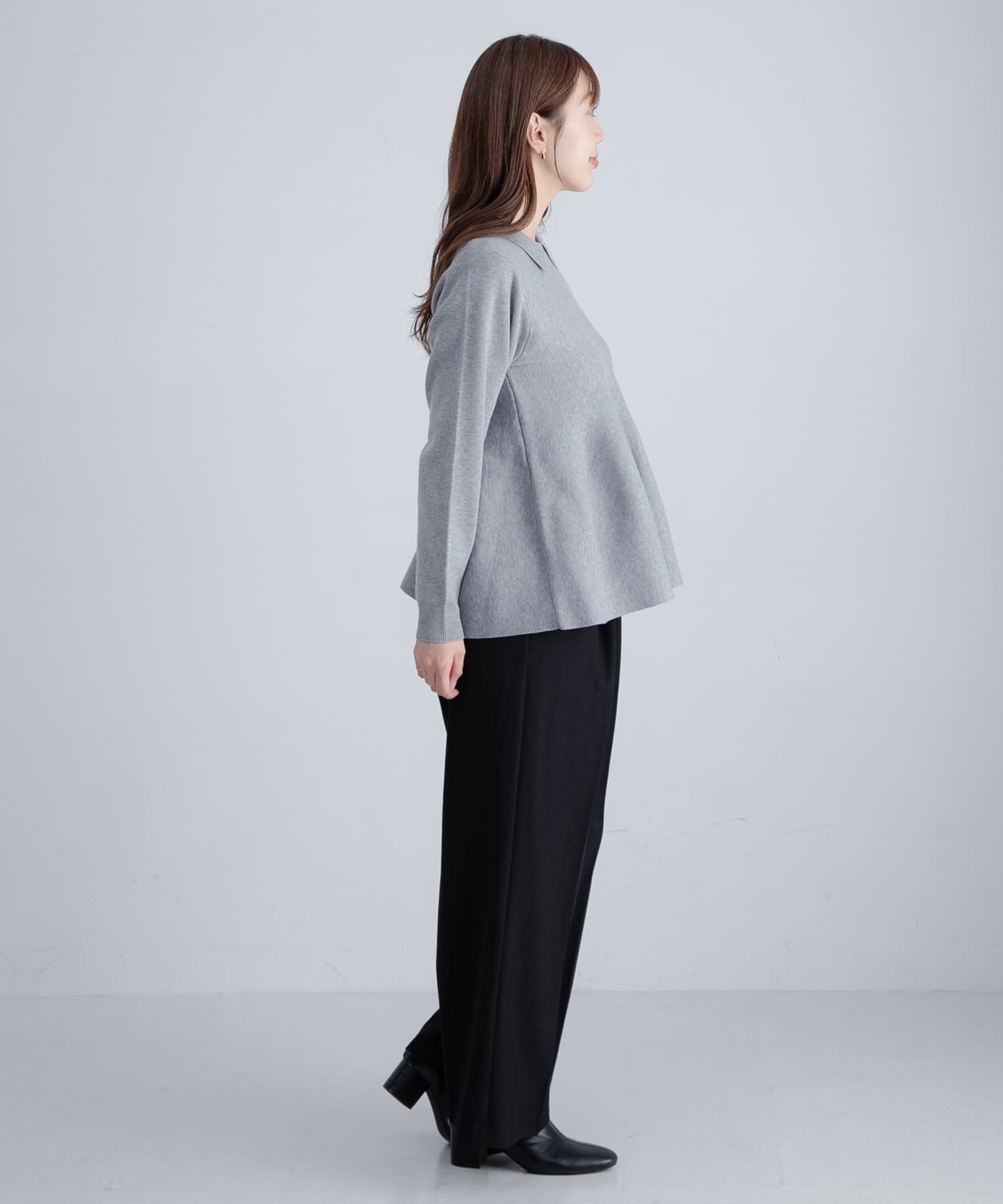 Sonny Label 「『WEB限定』襟付きペプラムニットプルオーバー」|ニット・セーター|