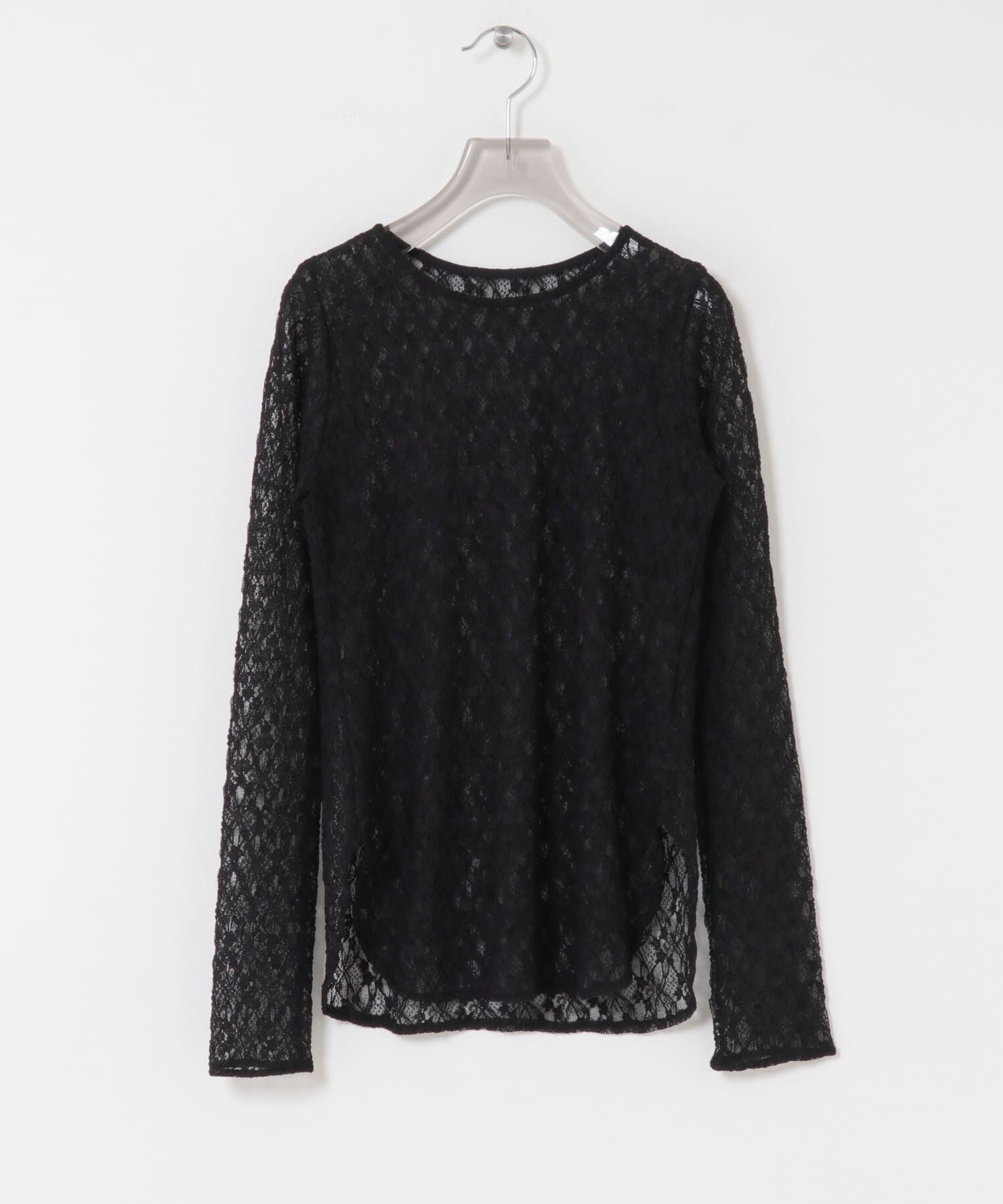 URBAN RESEARCH「ストレッチレースクルーネックブラウス」|Tシャツ・カットソー|