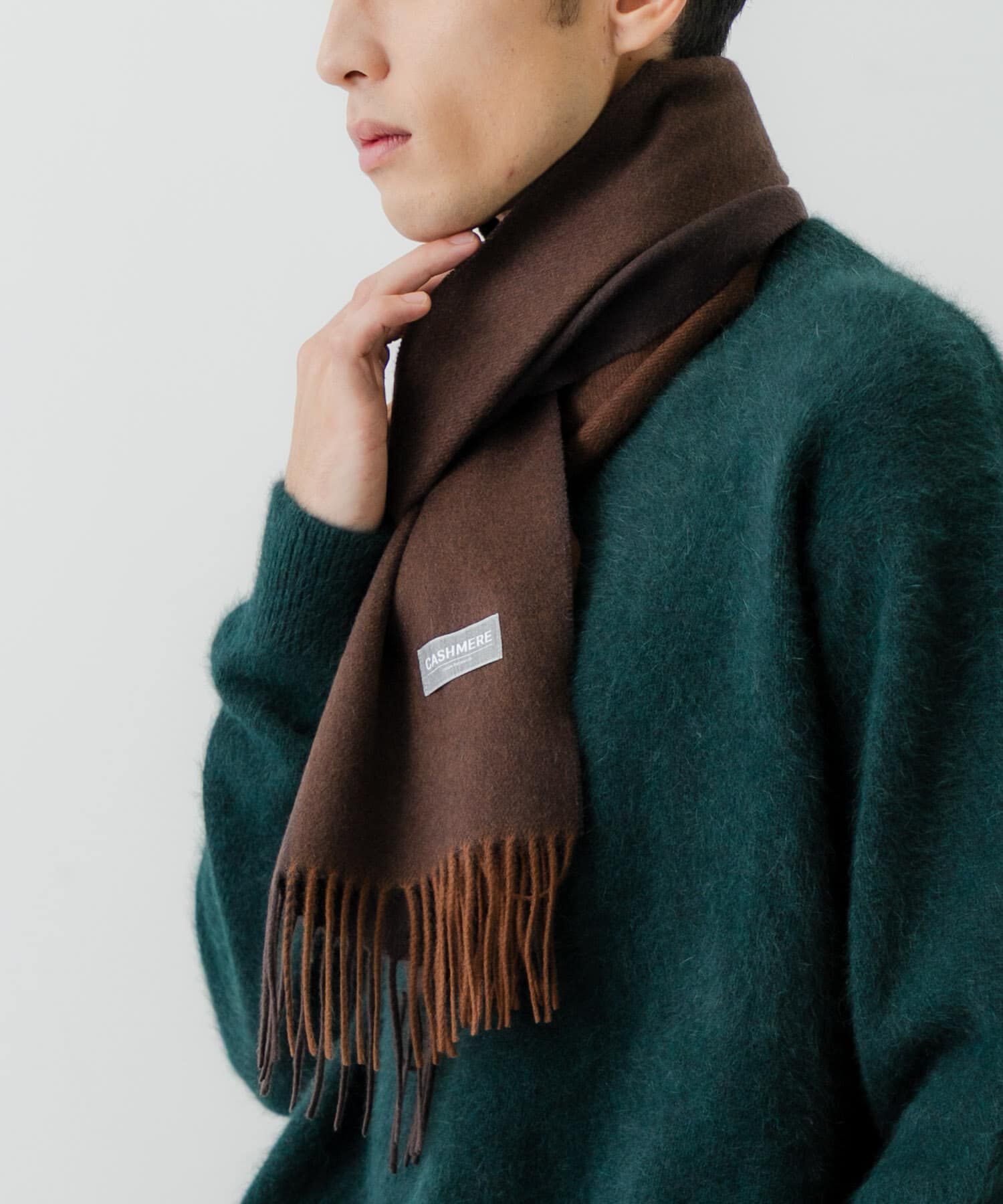 URBAN RESEARCH「バイカラーカシミヤマフラー」|マフラー|ブラウン系その他