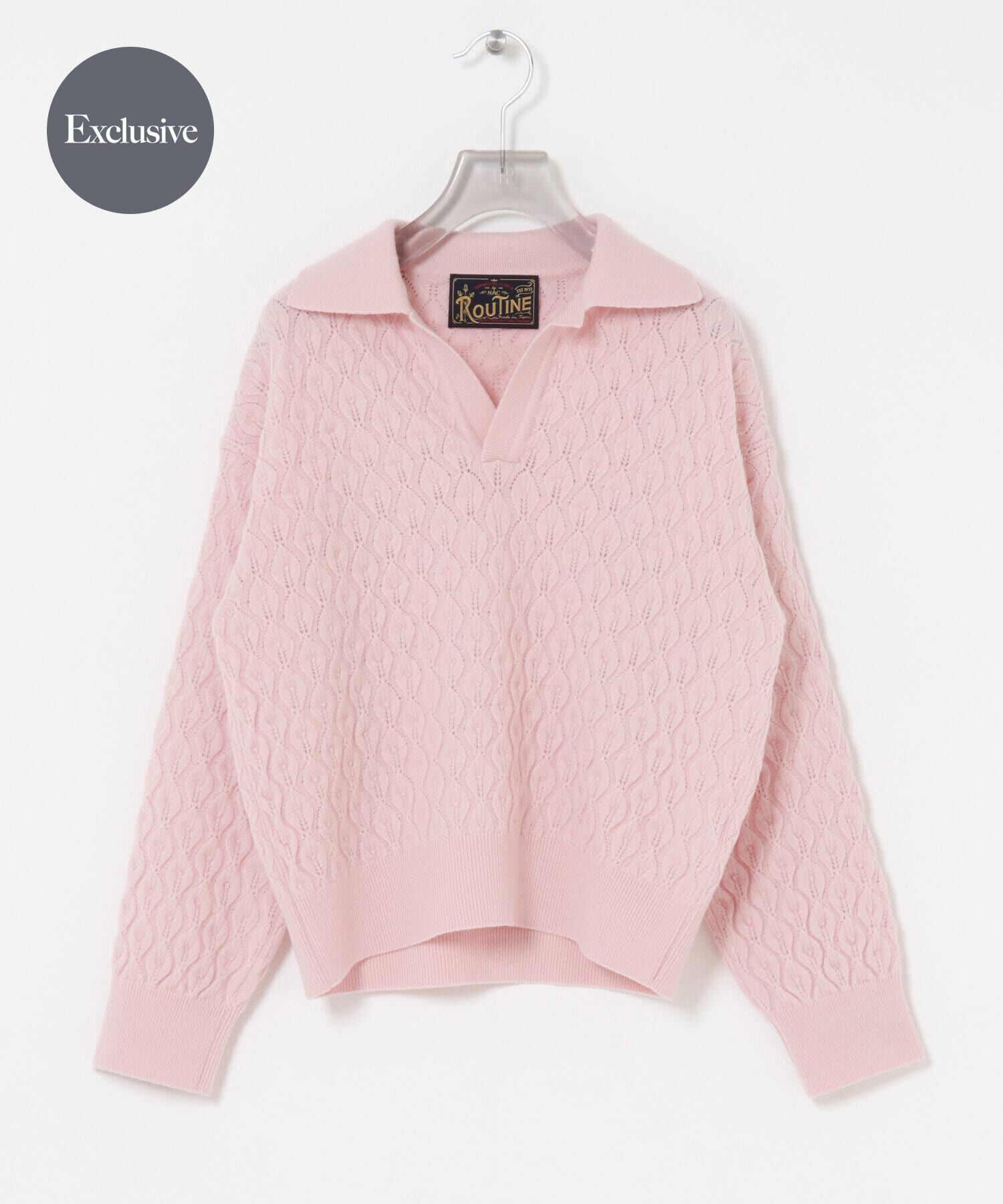 URBAN RESEARCH「『別注』ROUTINE&times;URBAN RESEARCH　ニット」|ニット・セーター|ライトピンク