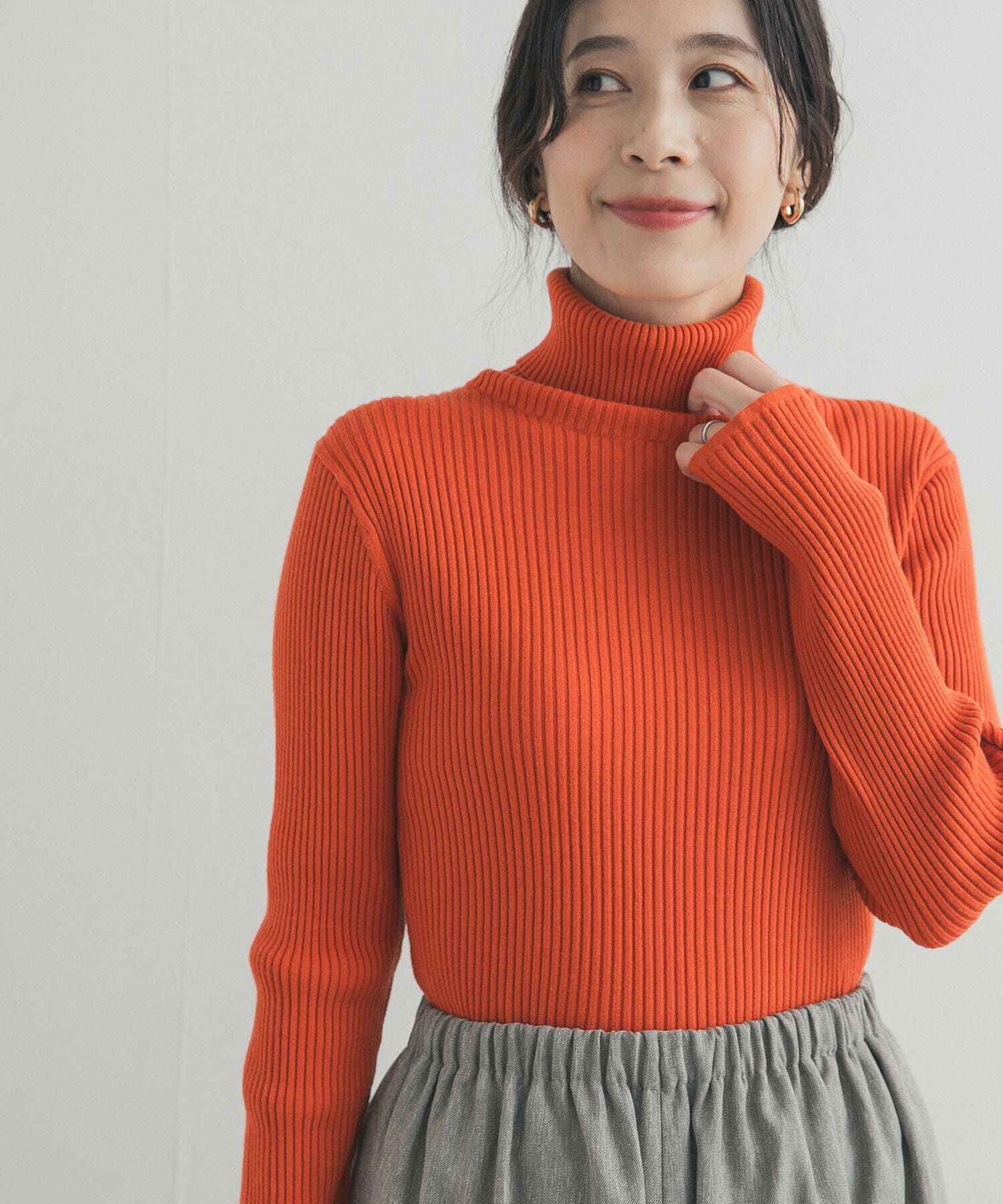 URBAN RESEARCH DOORS「タートルネックリブニット」|ニット・セーター|