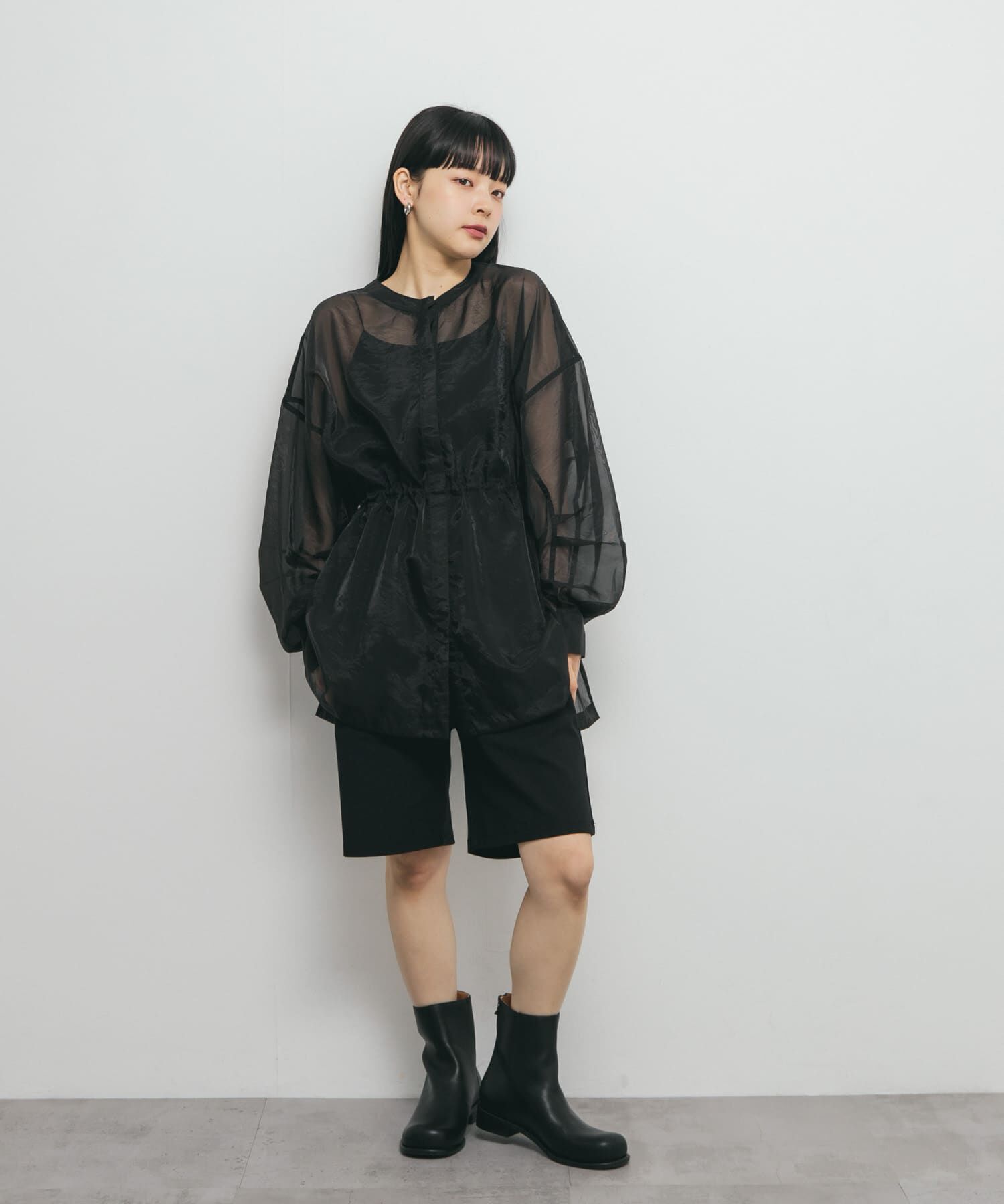  「シアードロストカラーレスシャツ」|シャツ・ブラウス|