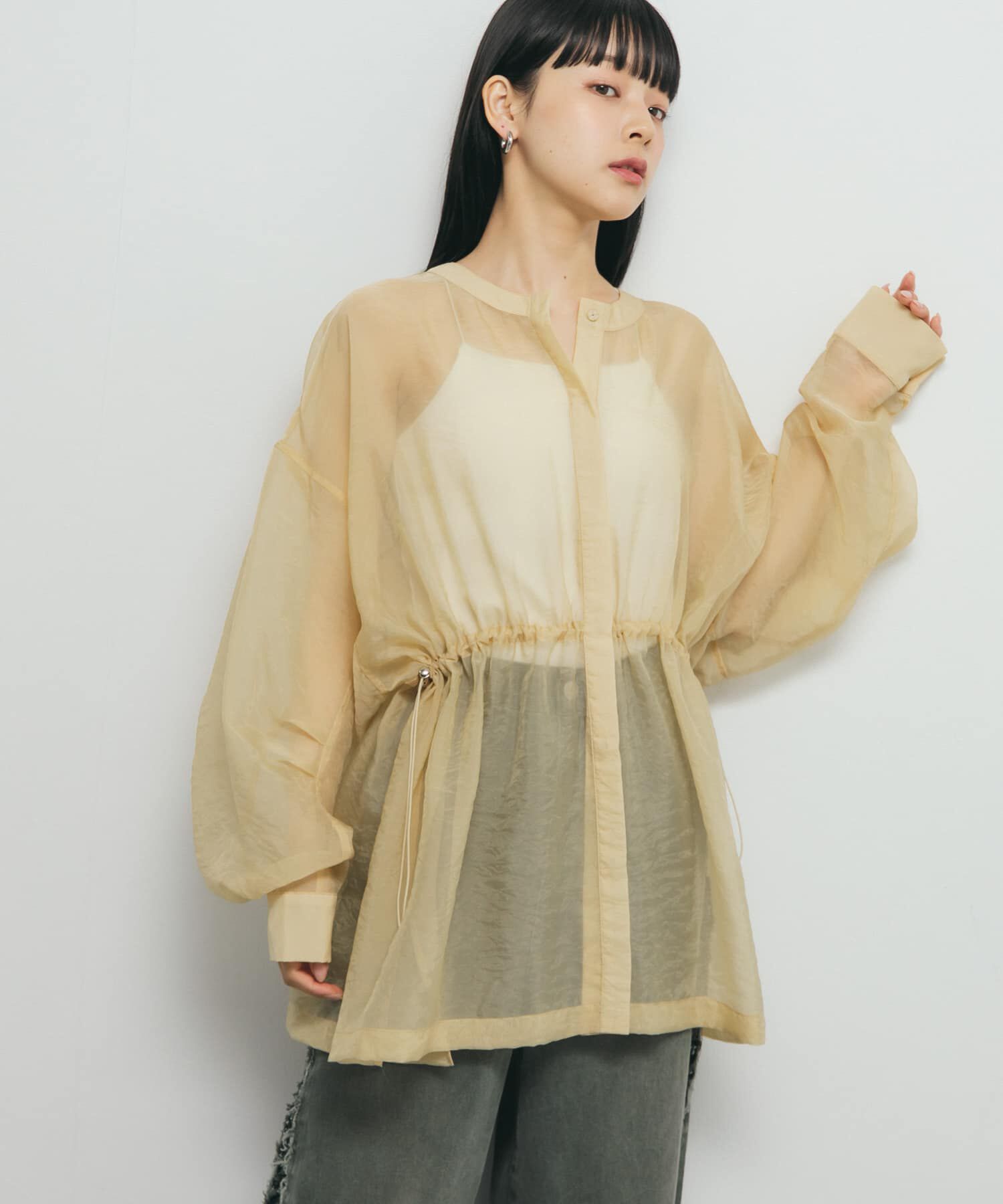  「シアードロストカラーレスシャツ」|シャツ・ブラウス|