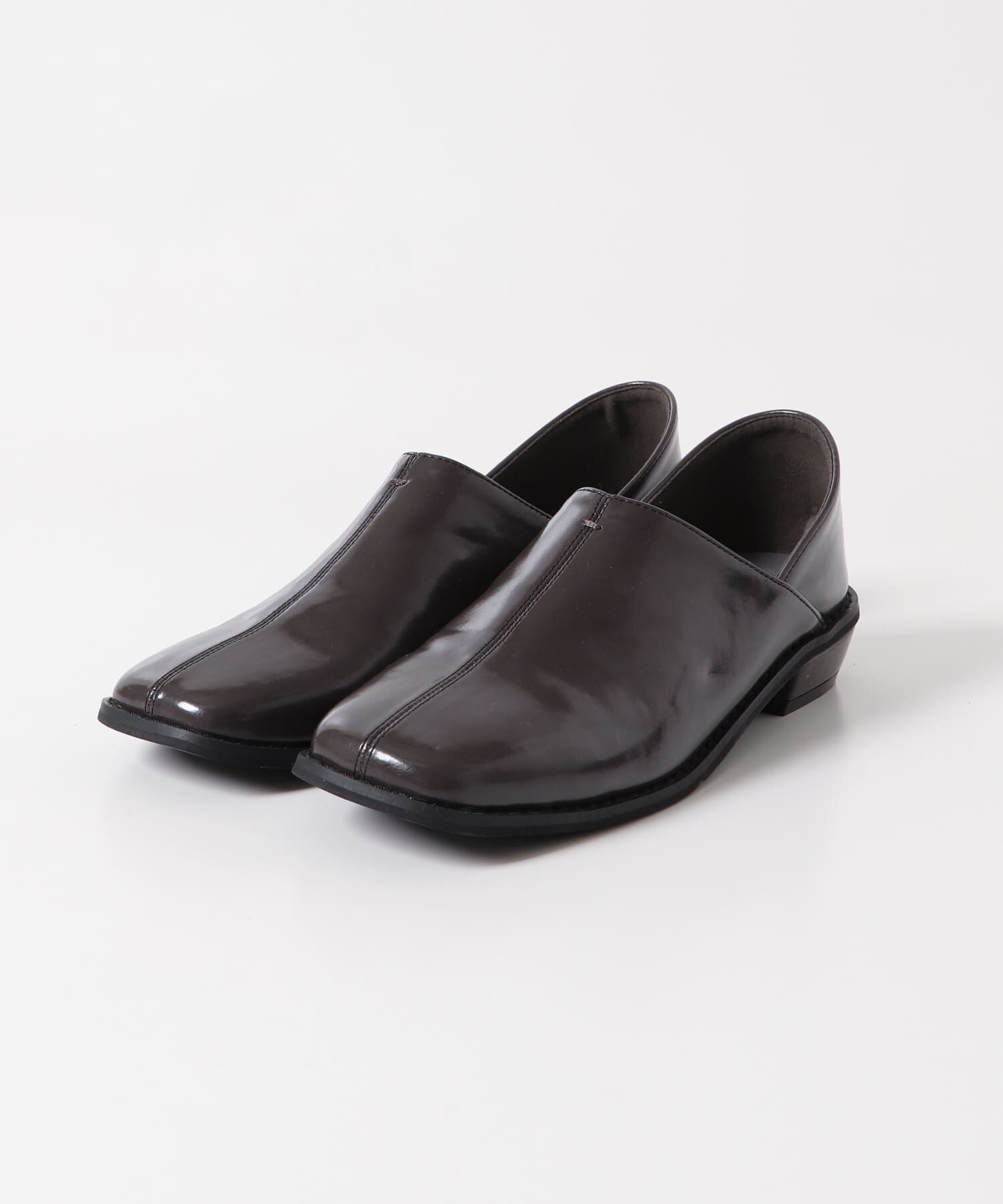  「センターステッチスクエアトゥスライドシューズ」|その他|