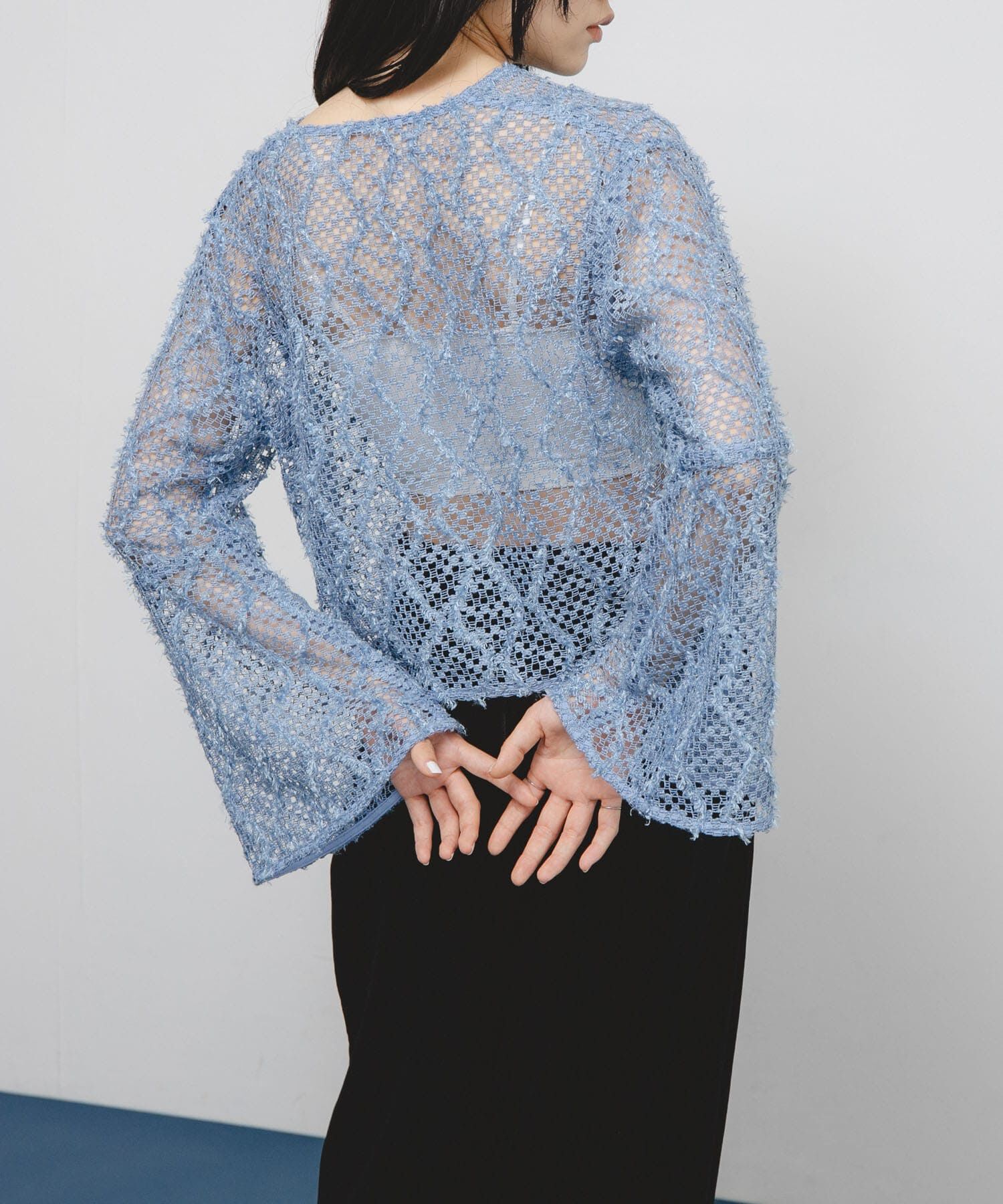  「フェザーメッシュカーディガン」|カーディガン|