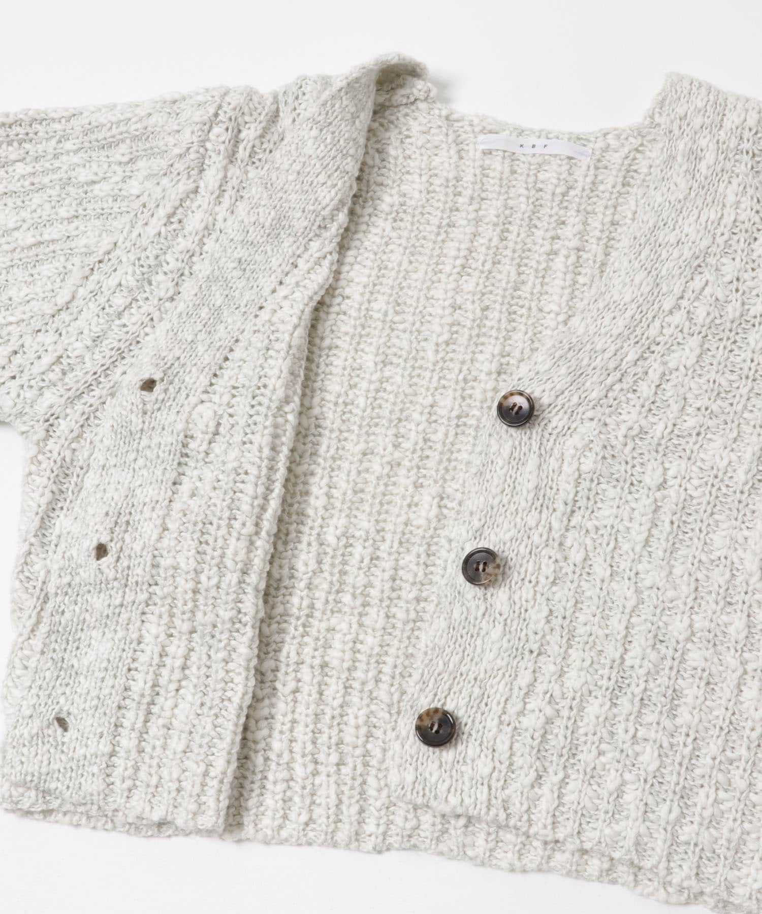  「スラブMIXショートカーディガン」|ニット・セーター|