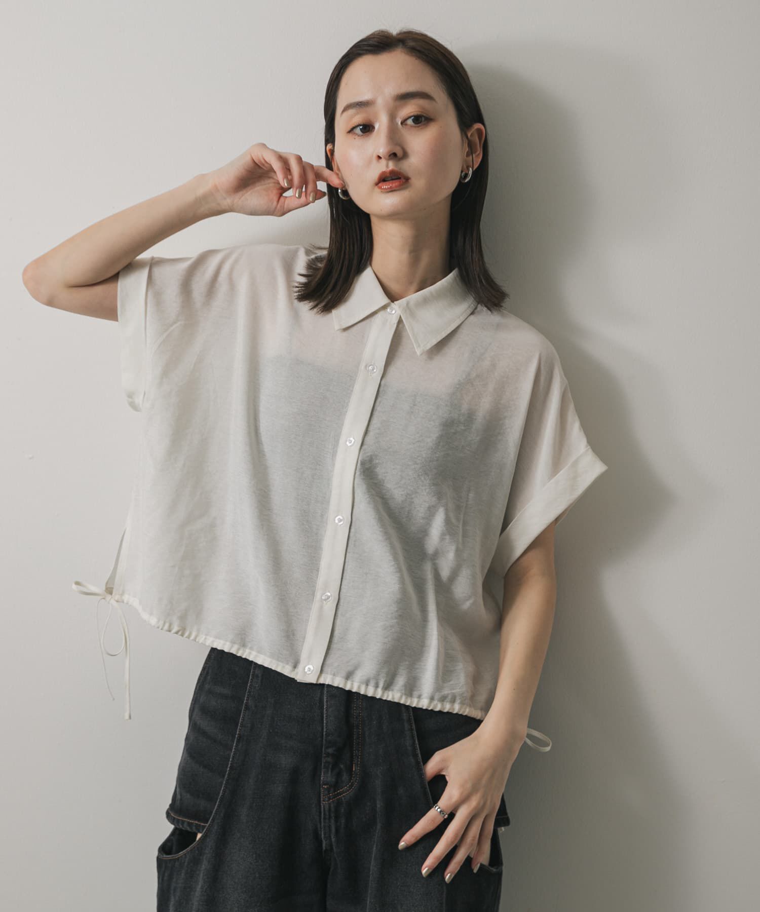 SENSE OF PLACE by URBAN RESEARCH「クロップドバルーンブラウス」|シャツ・ブラウス|