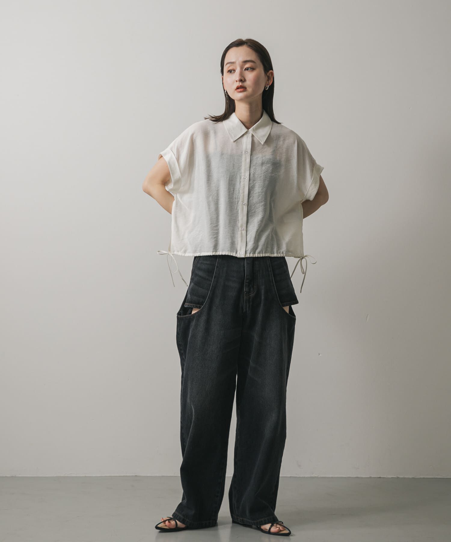 SENSE OF PLACE by URBAN RESEARCH「クロップドバルーンブラウス」|シャツ・ブラウス|