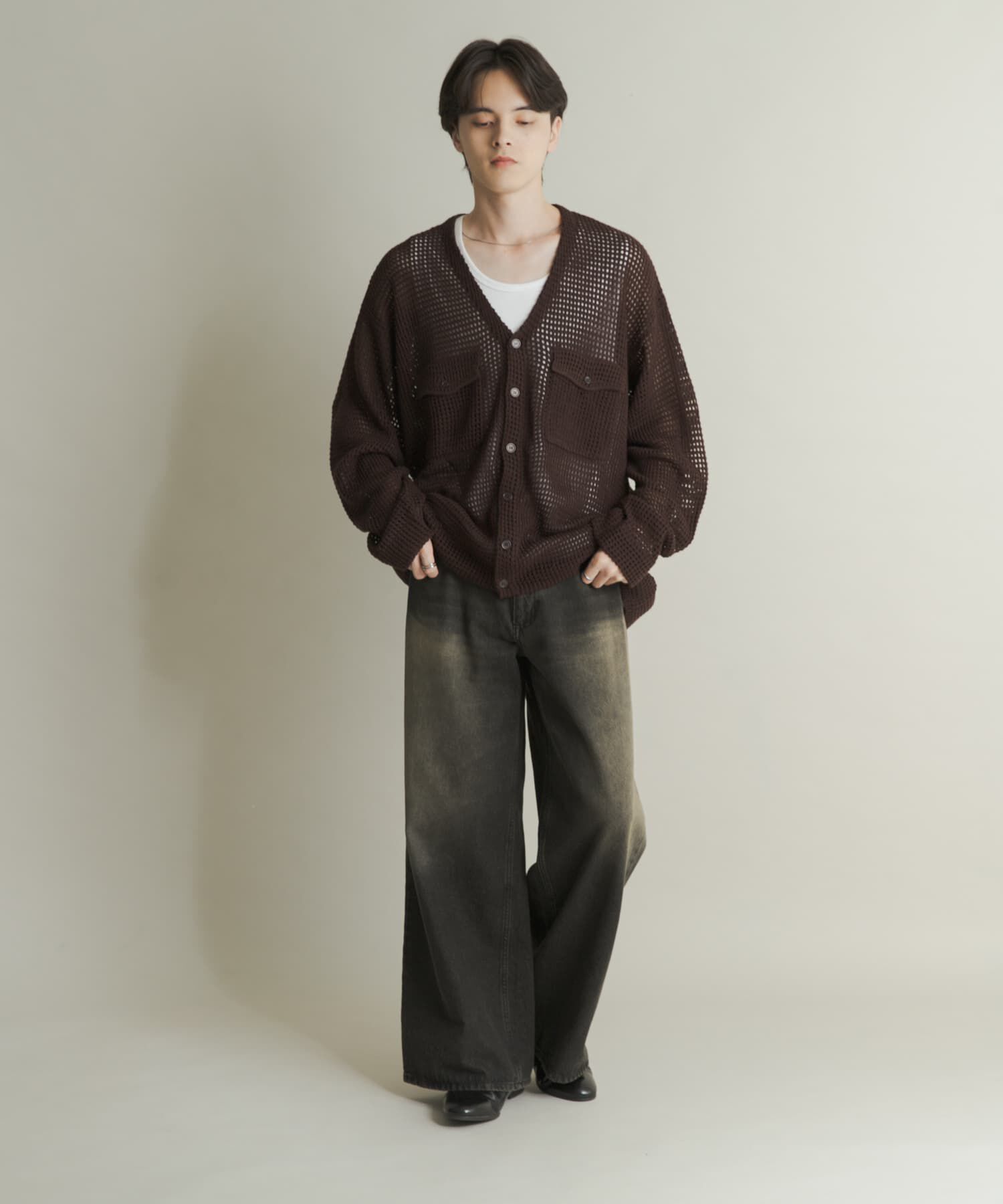 SENSE OF PLACE by URBAN RESEARCH「WポケットVネックニットカーディガン」|カーディガン|