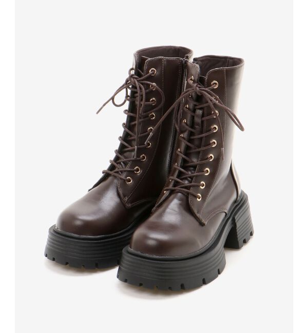  「タンクソールレースアップブーツ」|ショートブーツ|