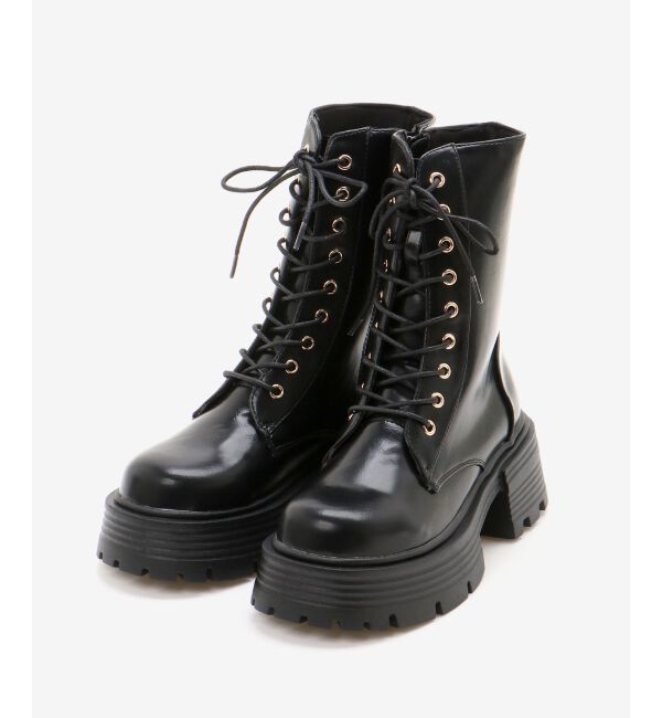 「タンクソールレースアップブーツ」|ショートブーツ|