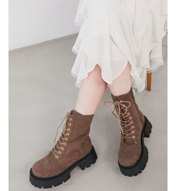  「タンクソールレースアップブーツ」|ショートブーツ|