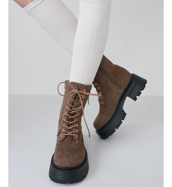  「タンクソールレースアップブーツ」|ショートブーツ|
