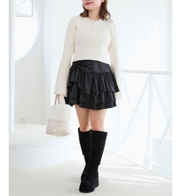  「バックリボンショートカーディガン」|カーディガン|