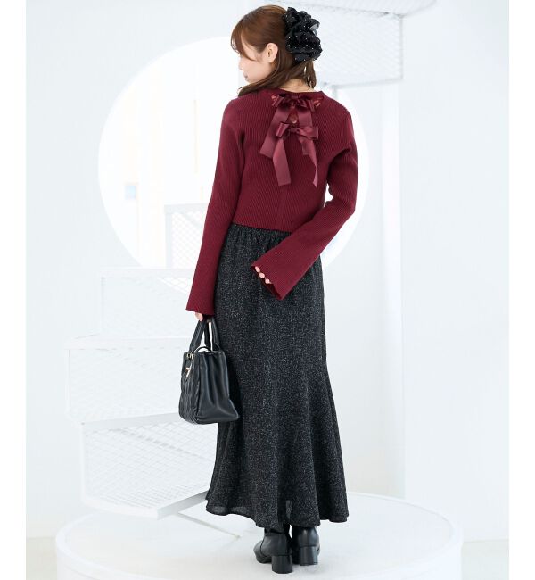  「バックリボンショートカーディガン」|カーディガン|