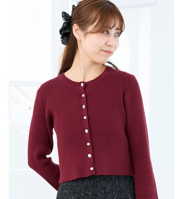  「バックリボンショートカーディガン」|カーディガン|