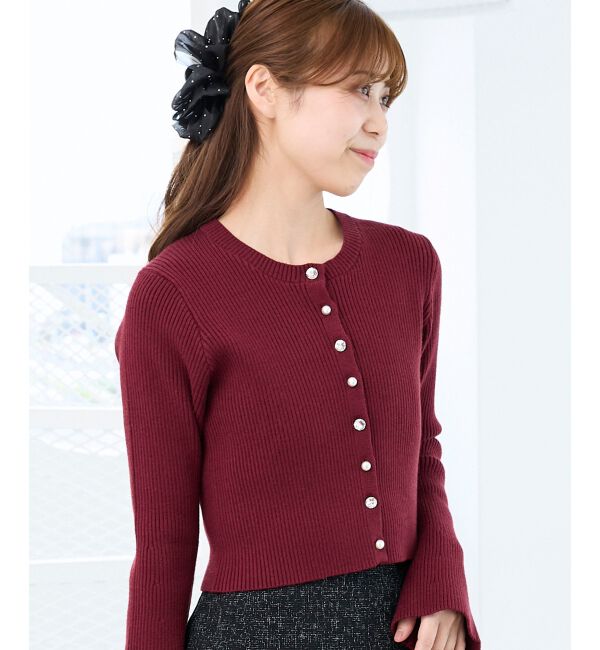  「バックリボンショートカーディガン」|カーディガン|