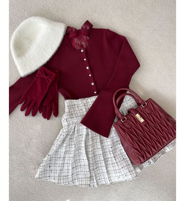  「バックリボンショートカーディガン」|カーディガン|