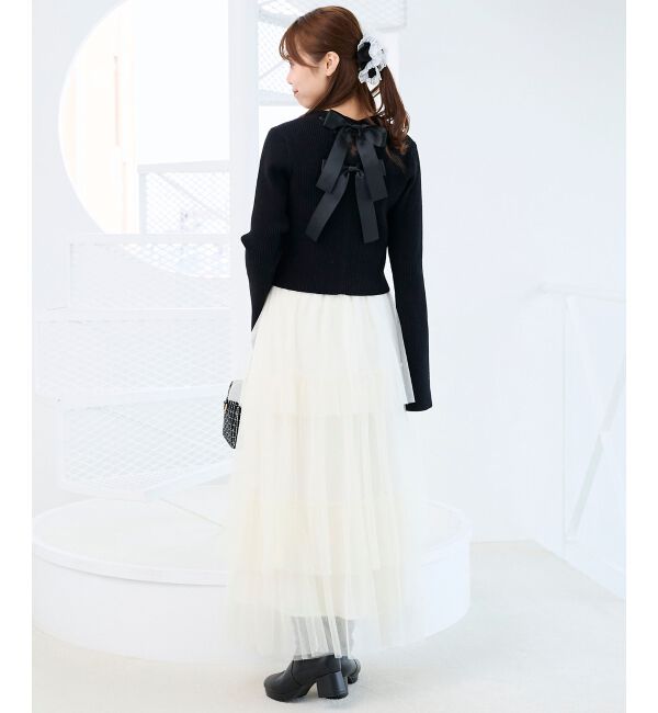  「バックリボンショートカーディガン」|カーディガン|