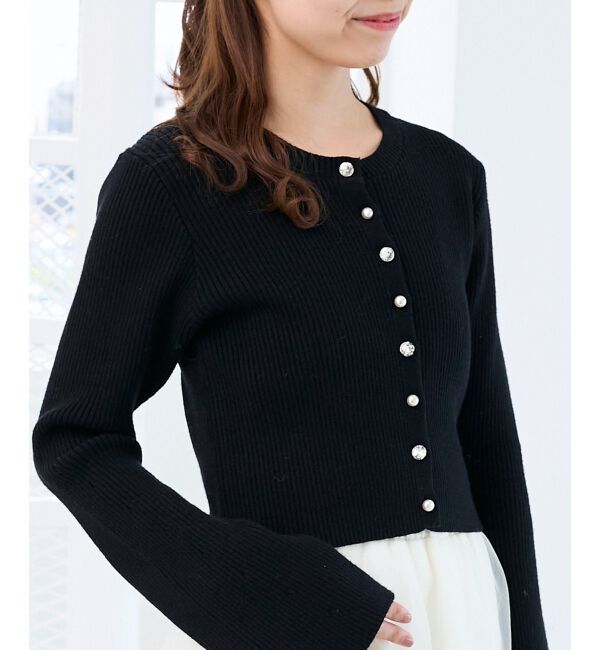  「バックリボンショートカーディガン」|カーディガン|