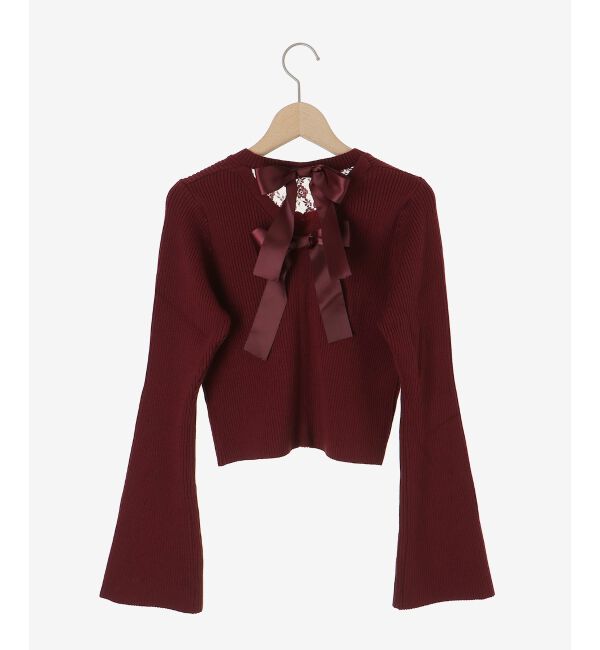  「バックリボンショートカーディガン」|カーディガン|