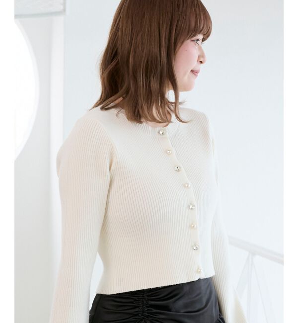  「バックリボンショートカーディガン」|カーディガン|