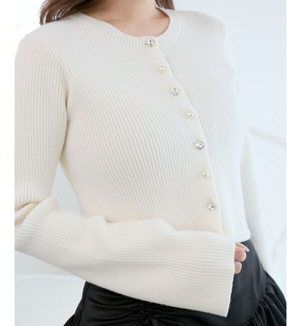  「バックリボンショートカーディガン」|カーディガン|