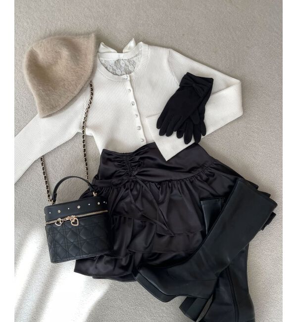  「バックリボンショートカーディガン」|カーディガン|