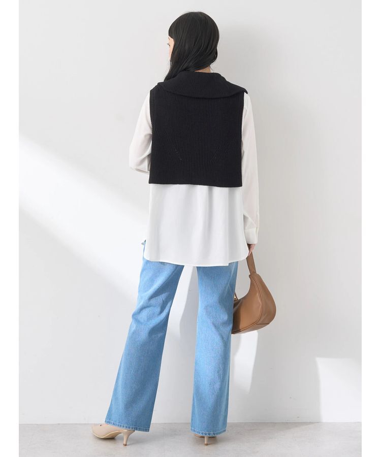 earth music&ecology「SET　Zipニットベスト+ブラウス」|ベスト・ジレ|