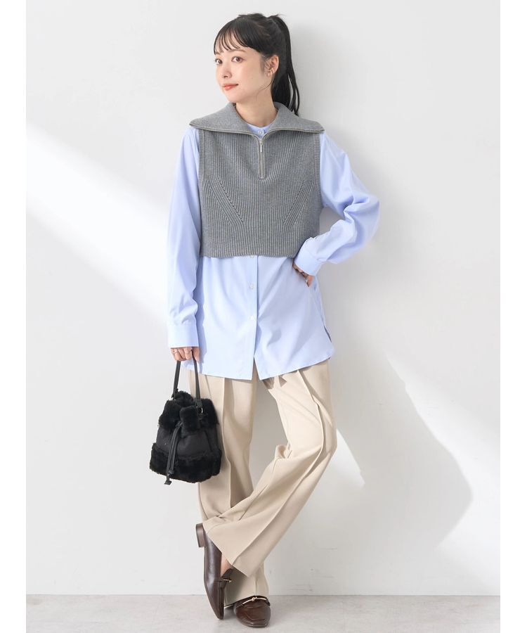 earth music&ecology「SET　Zipニットベスト+ブラウス」|ベスト・ジレ|