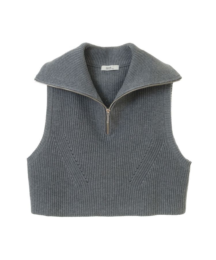 earth music&ecology「SET　Zipニットベスト+ブラウス」|ベスト・ジレ|