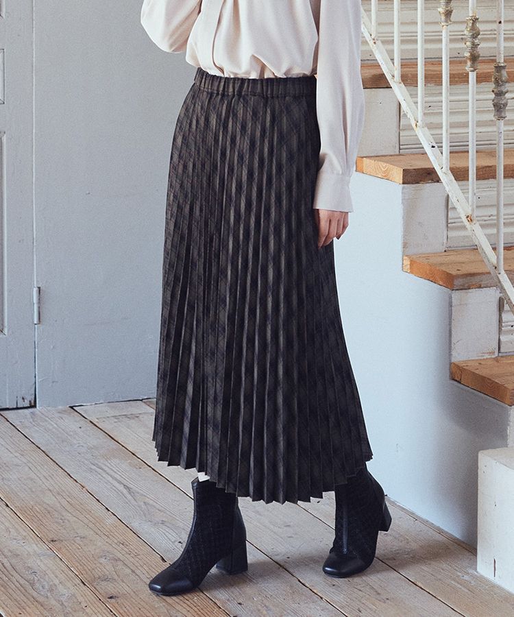 earth music&ecology「すきな丈T/Rプリーツスカート」|スカート|